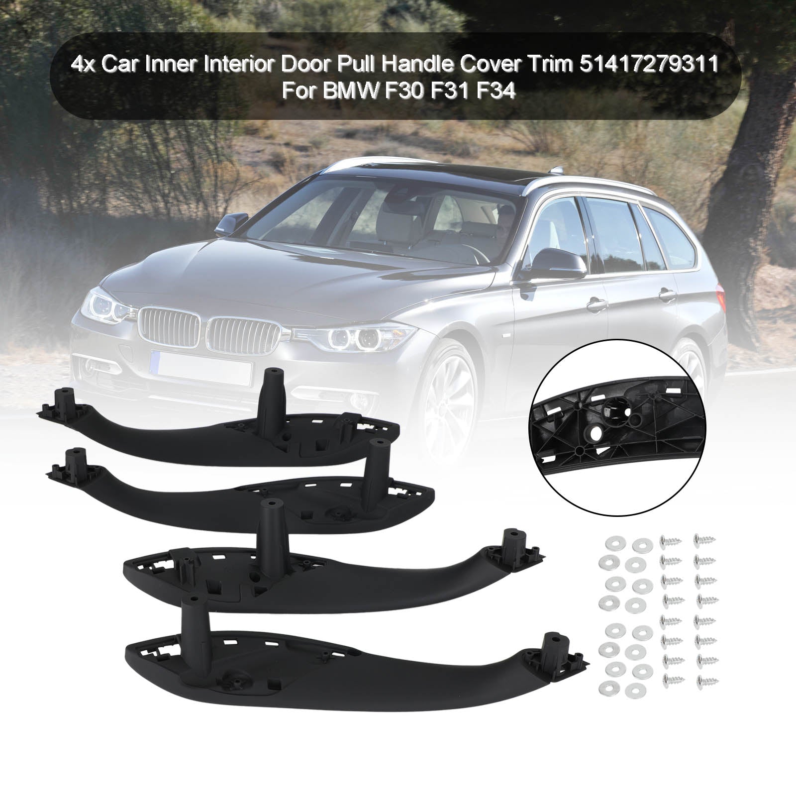 4x Auto Binnendeur Pull Handle Cover 51417279311 Voor BMW F30 F31 F34 Generieke