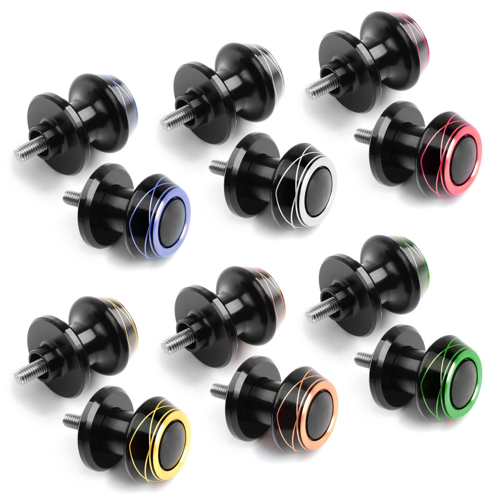 6mm Swingarm Sliders spoler for Yamaha Honda Suzuki KTM generisk