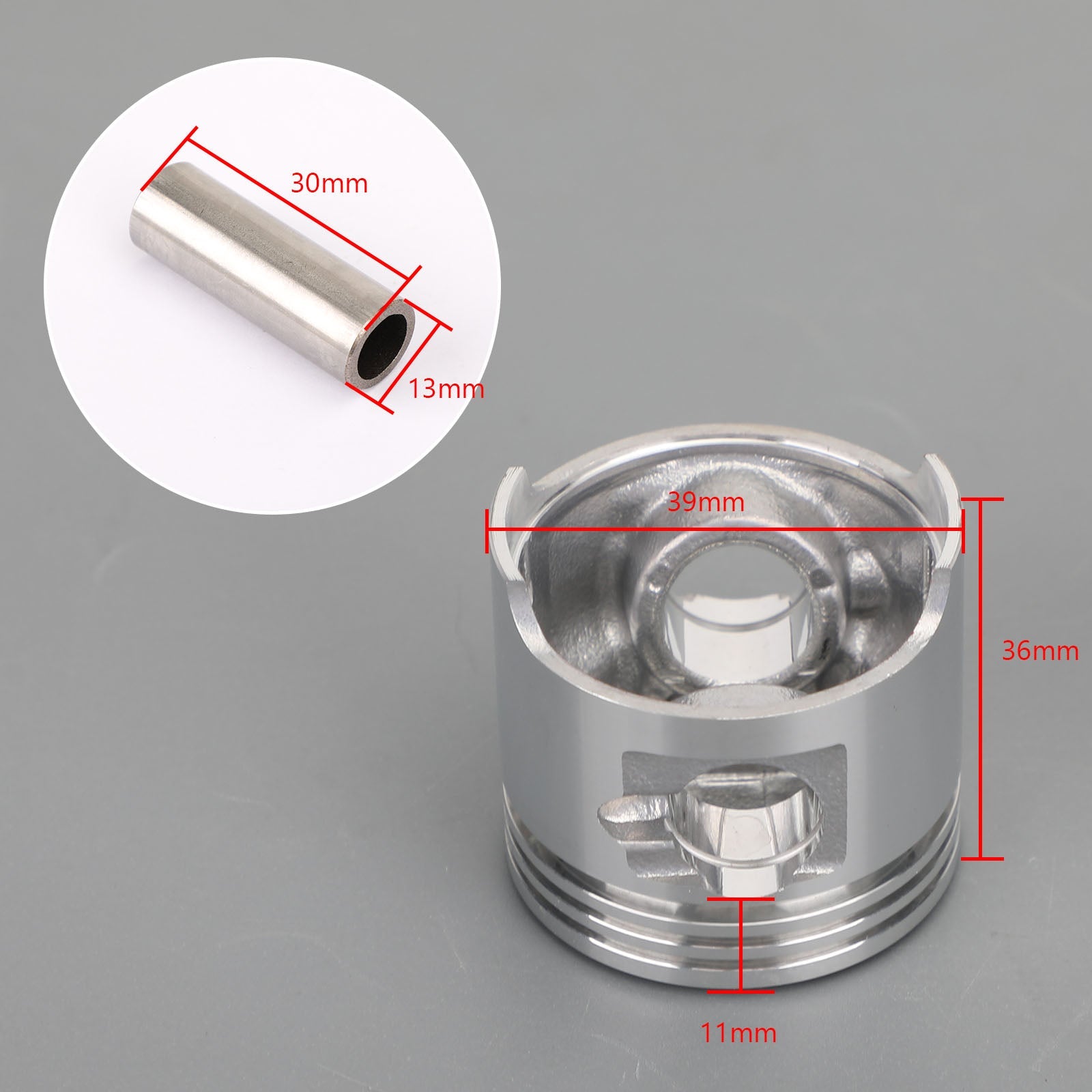 Zuigerpenringset STD/+0,25/+0,50/+0,75/+1,00 Boringmaat Geschikt voor Honda C50 CUB CRF 50 F ST ZB Z 50 J/R 1985-2012 Generiek