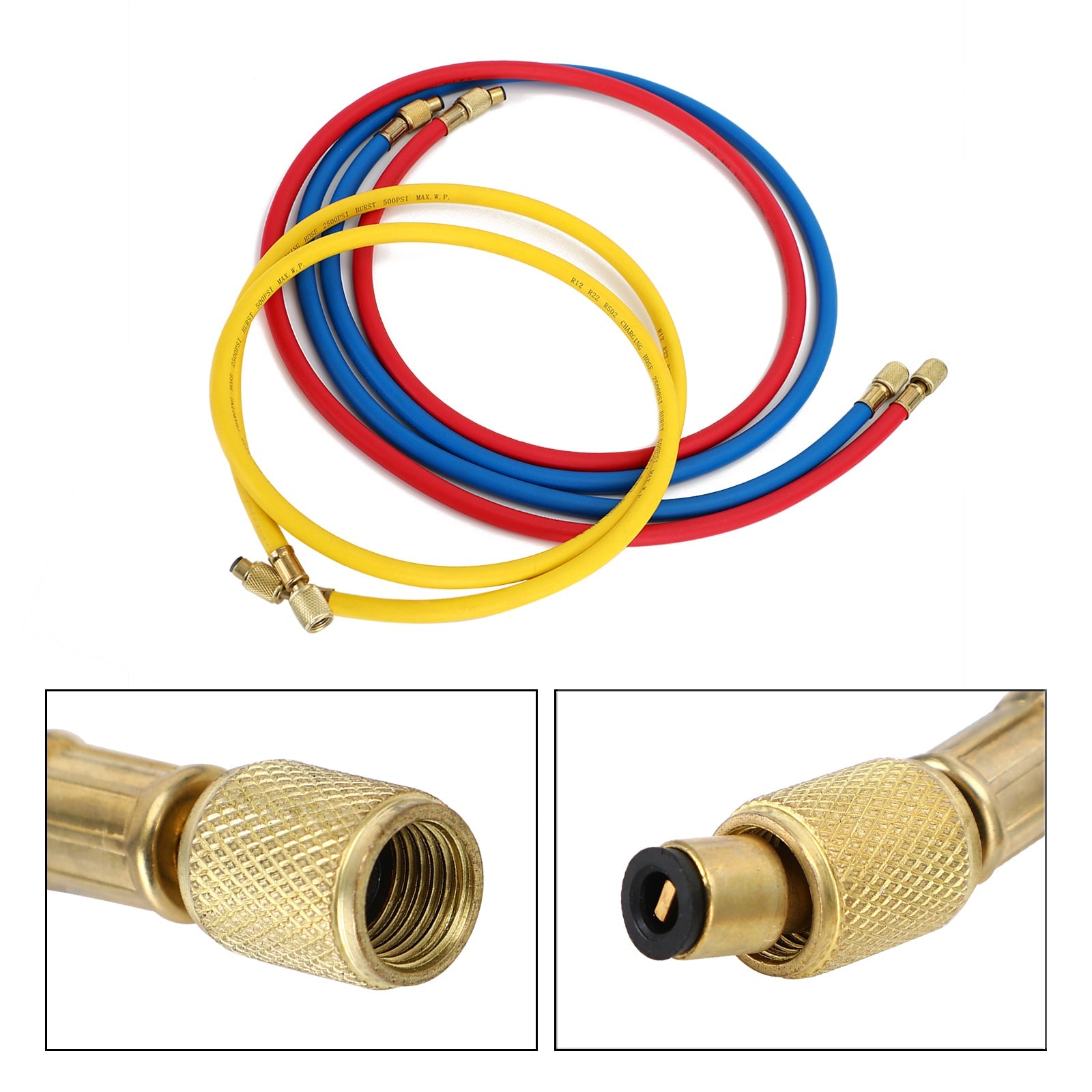 1/4" SAE 60" 5' Hadice na nabíjanie klimatizácie, rúrka na chladivo R134A, klimatizácia