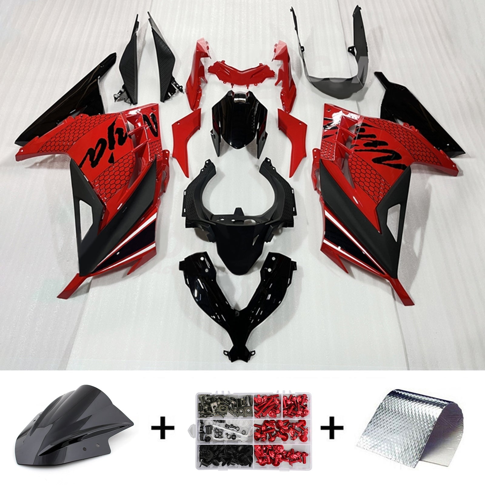 Kit de carénage d'injection Kawasaki EX300/Ninja 300 2013-2024, carrosserie en plastique ABS