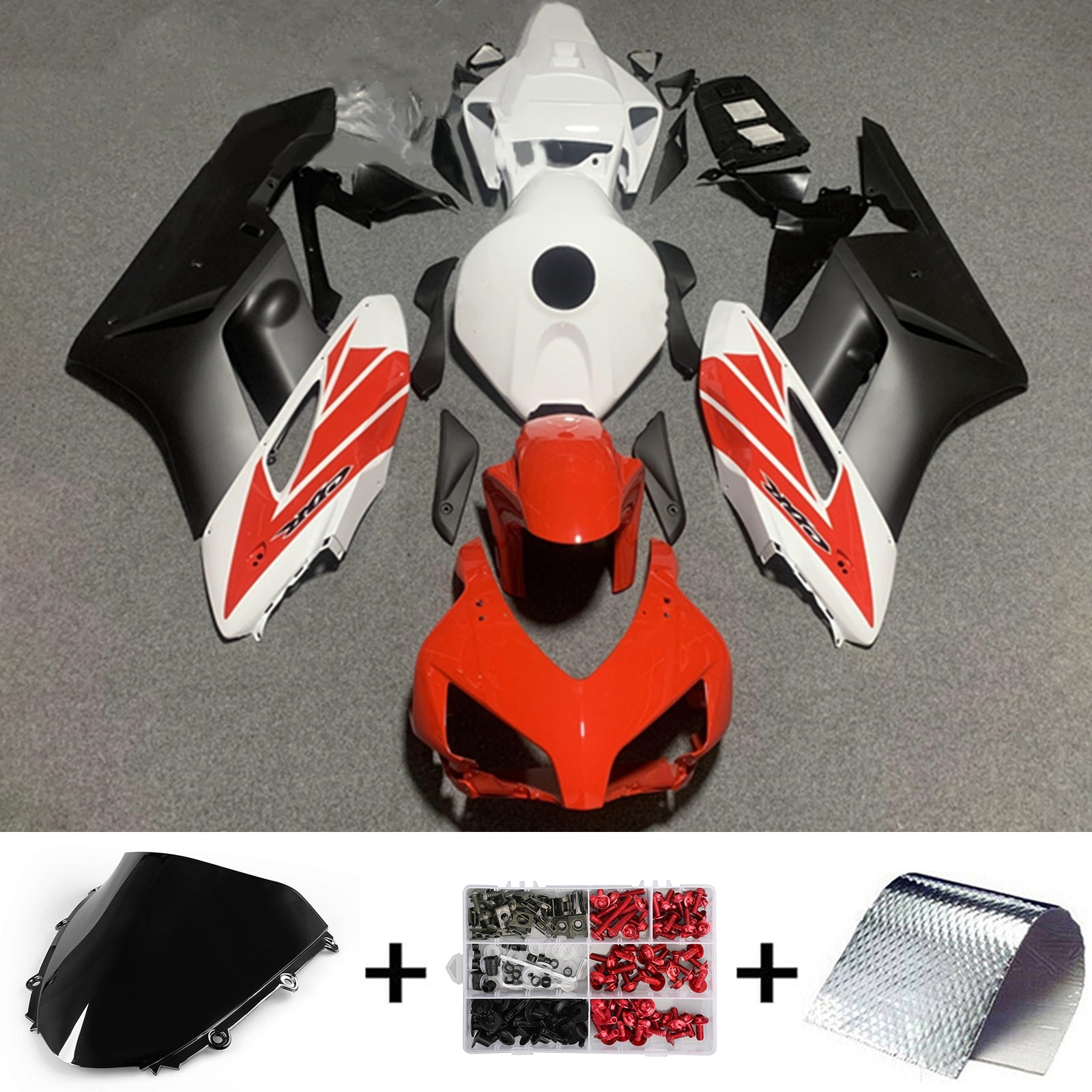 2004-2005 Honda CBR1000RR Kit de carénage carrosserie plastique ABS