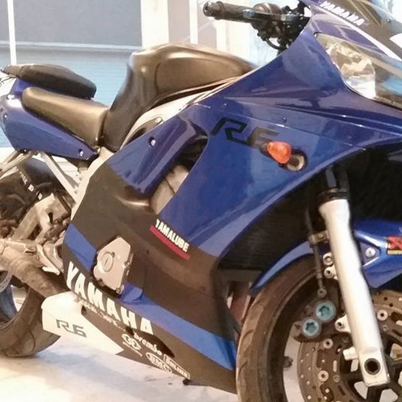 1998-2002 Yamaha YZF 600 R6 Injeksjon Fairing Kit Bodywork Plastic ABS #123