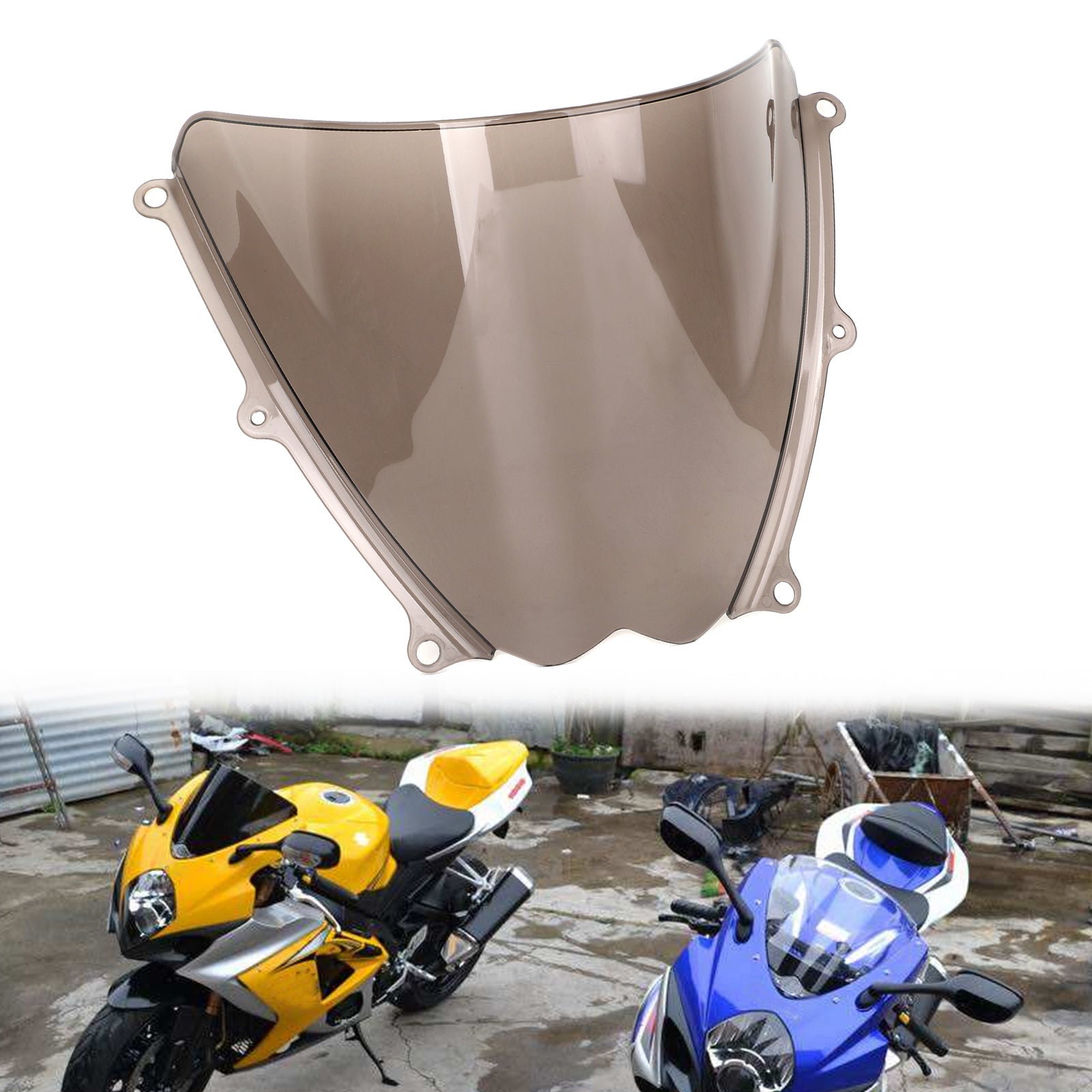 Windshield Fit för Suzuki GSXR 1000 2007-2008 K7 Smoke Generic