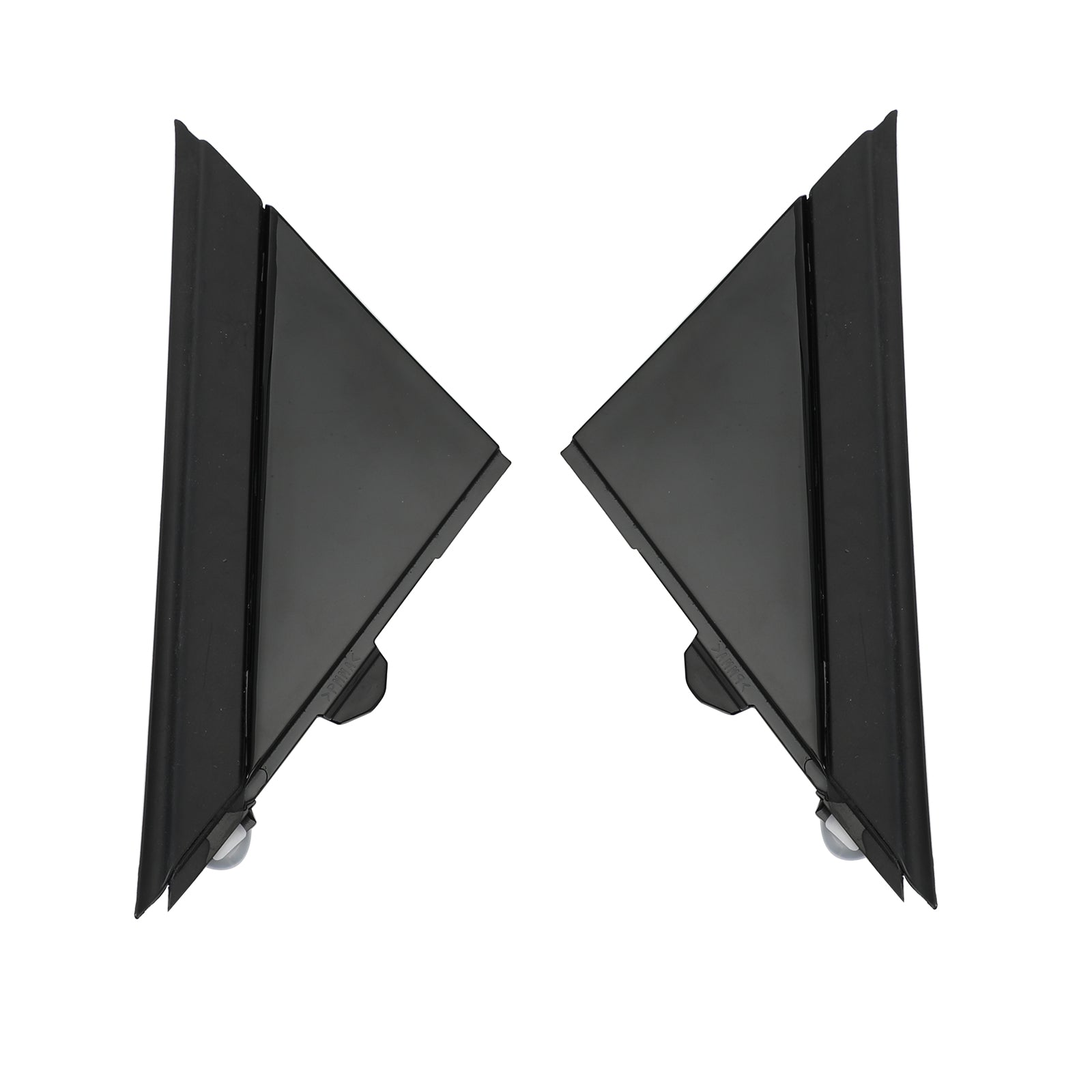 Negro brillante izquierda & Molduras de cubierta de bandera para espejo retrovisor derecho para Fiat 500 2012-2017 (genérico)