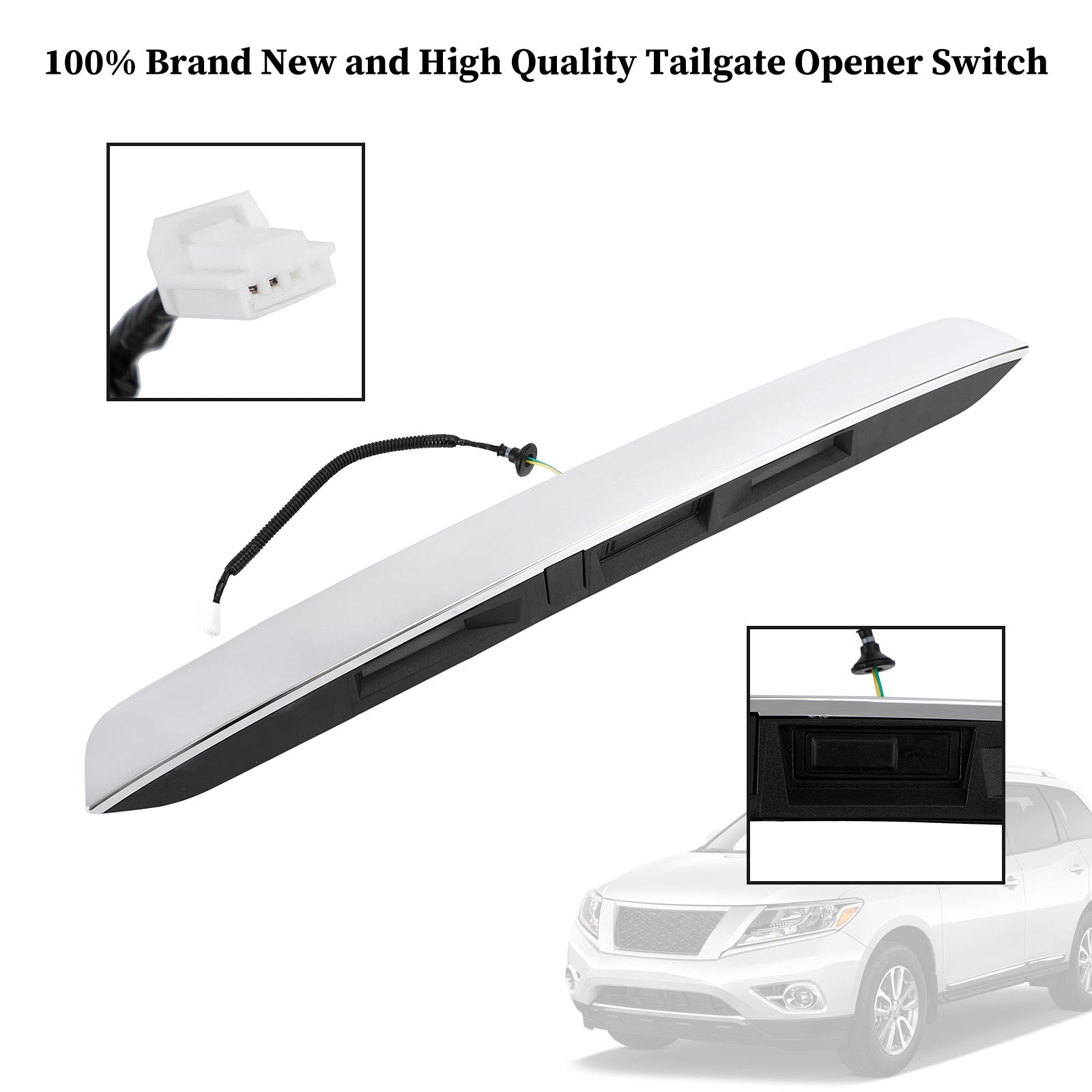 2014-2015 Nissan Pathfinder Platinum Hybrid Sport Utility 4 puertas 2.5L manija de puerta trasera cromada 90810-9PG0A Fedex Express