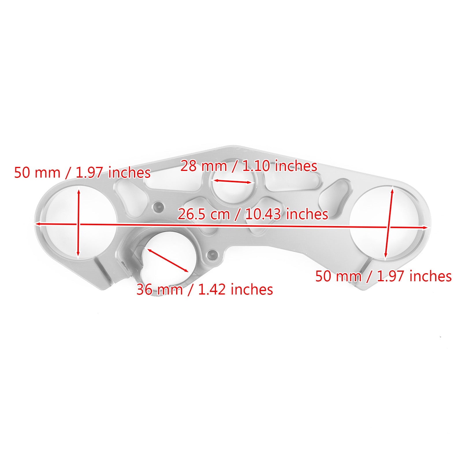 SUZUKI GSXR 600 750 1000 abaissement de la pince supérieure supérieure avant de l'arbre triple