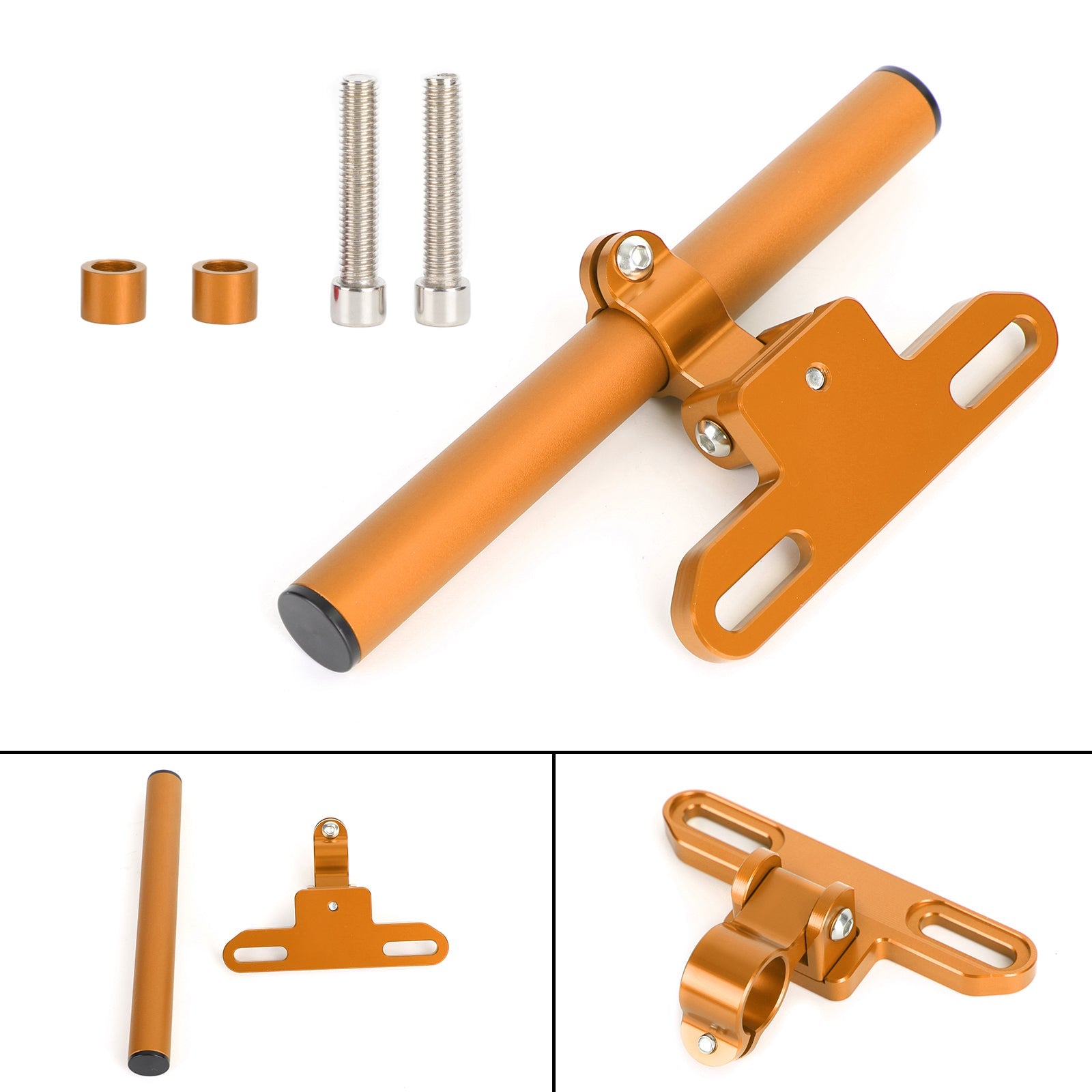 Soporte De Navegación Para Teléfono Soporte De Extensión Gps 22 Mm Para Motocicleta Moto Plata Genérico