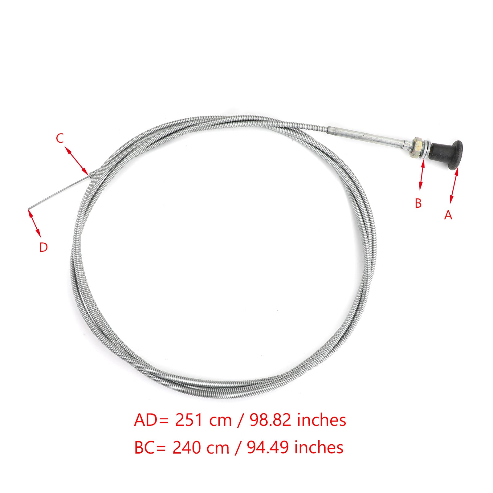 Universal Push Pull Choke Cable 96 '' för Oregon Conduit Go Kart Throttle Cable Generic