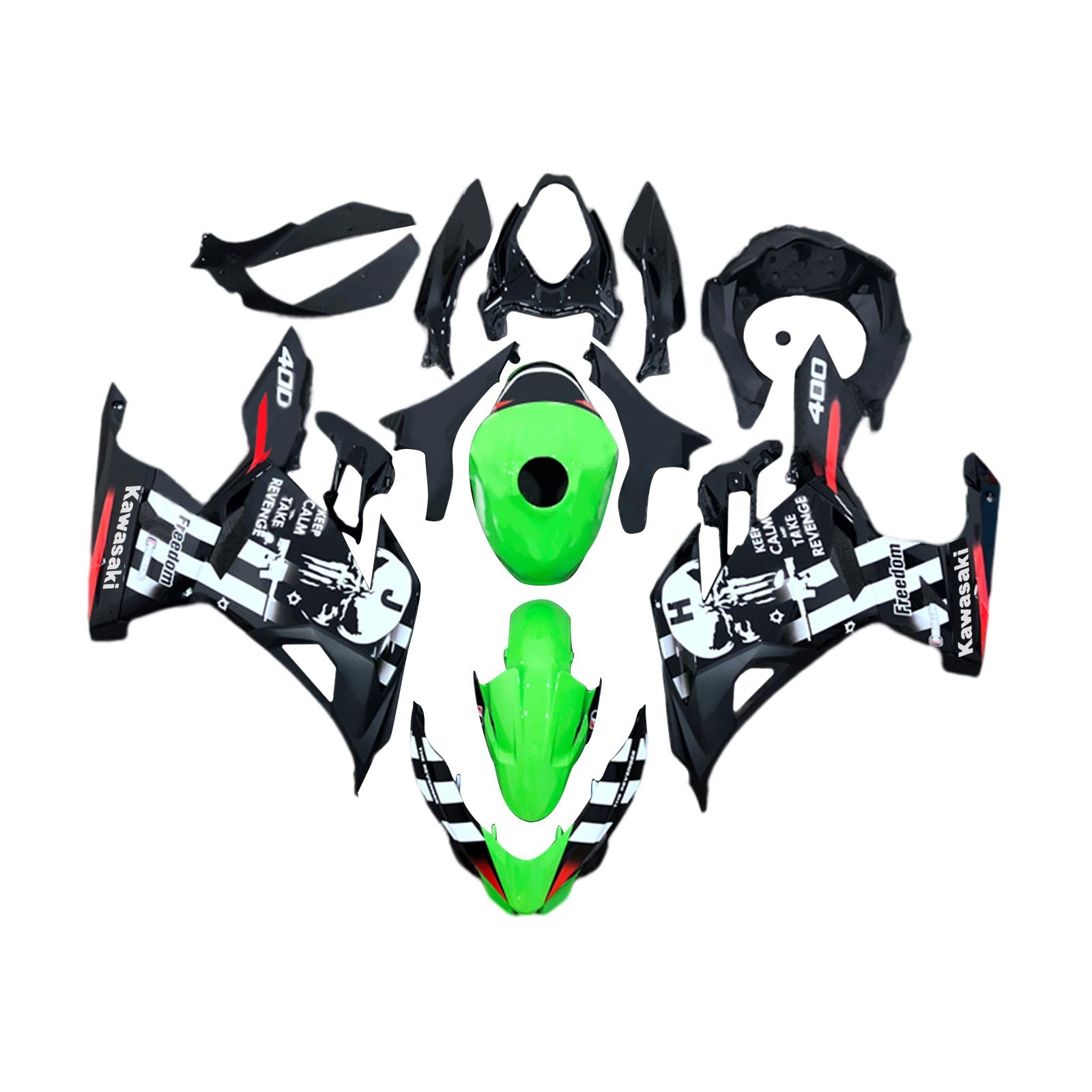 2018-2024 KAWASAKI EX400/NINJA400 Kit de carénage