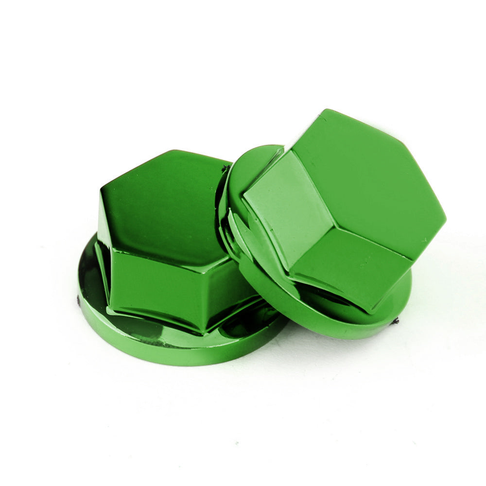 30 stuks 5 maten motorfiets groen plastic zeskantschroef covers bout moer cap cover generiek