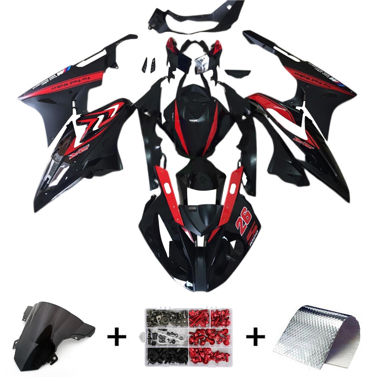 2017-2018 BMW S1000RR Kit Carénage Carrosserie Plastique ABS