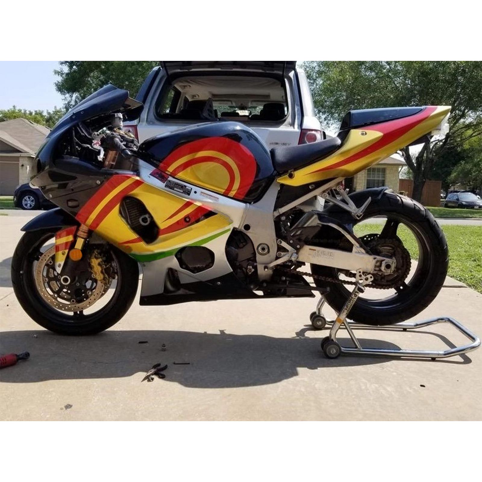 2000-2002 Suzuki GSXR1000 K1 K2 Amotopart Injectiekuipset Carrosserie Kunststof ABS #117