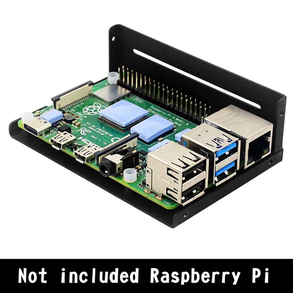 Caja de aleación de aluminio con pantalla de 3,5 pulgadas + pantalla LCD apta para Raspberry Pi 4 Modelo B