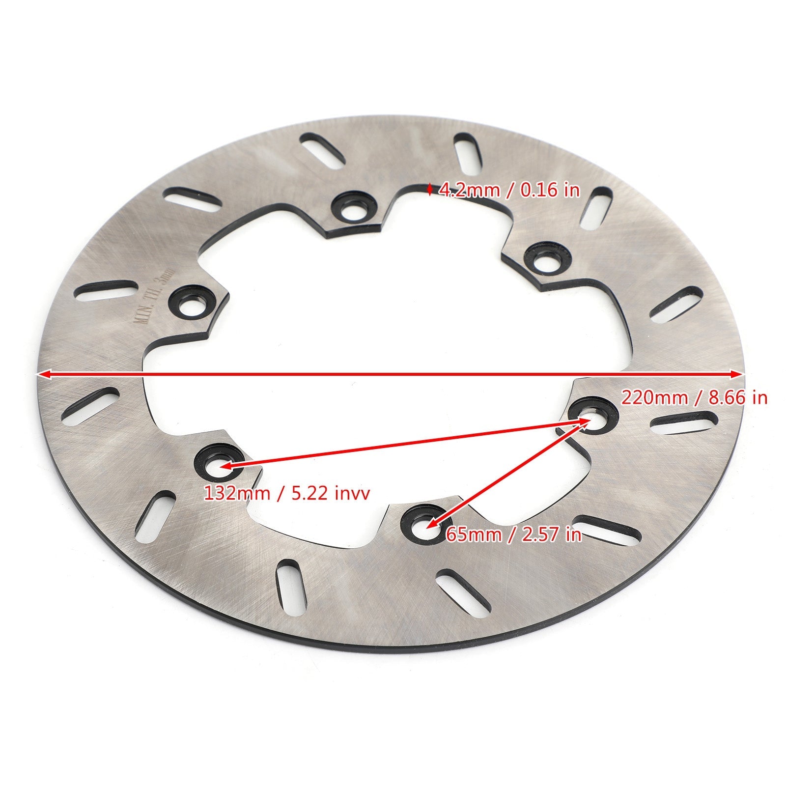 Bakbremseskivrotor for Yamaha DT 125 R RE RH WR TDR 125 TT250R TTR250 93-14 Generisk
