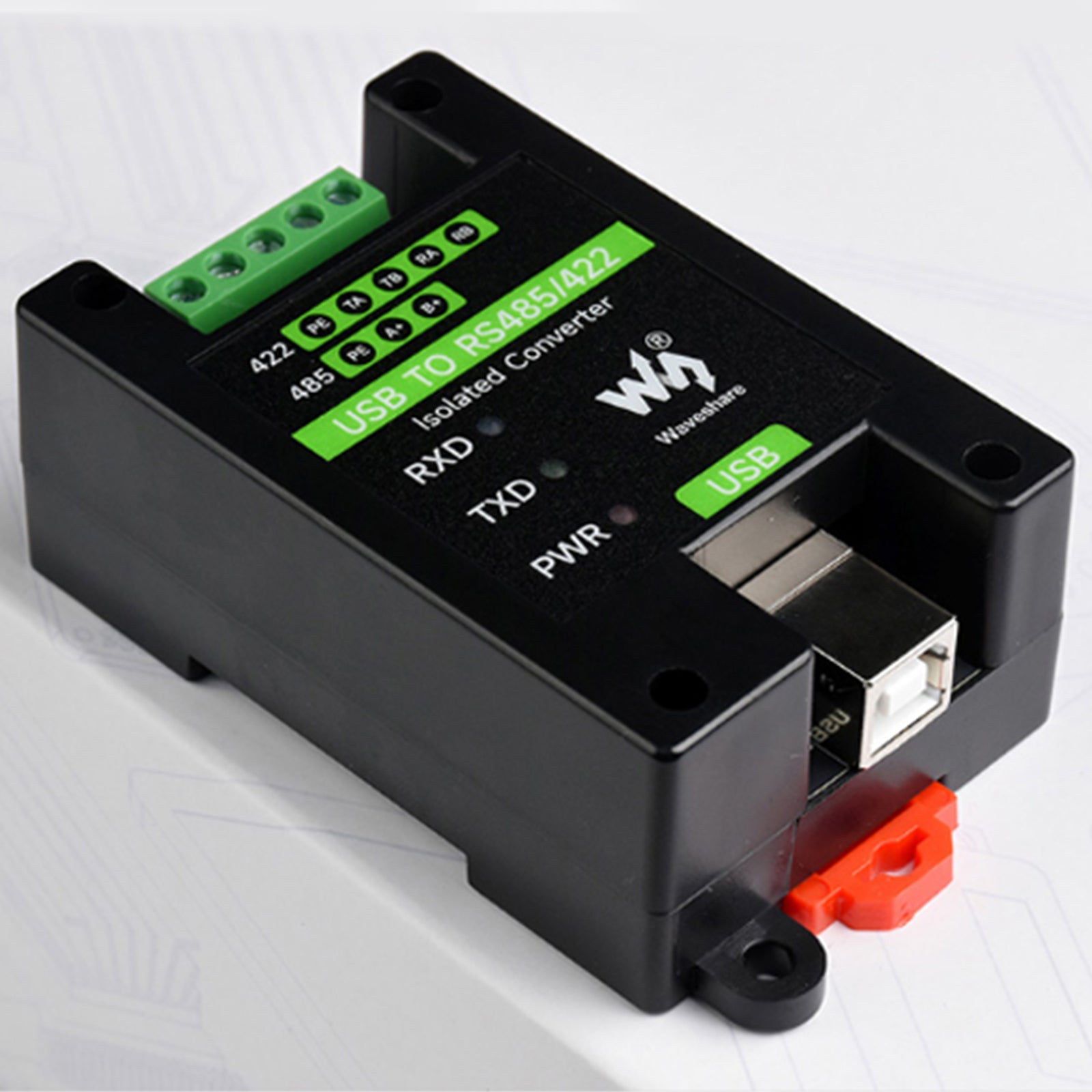 Geïsoleerde USB-naar-RS485/RS422-converter van industriële kwaliteit met meerdere beveiligingscircuits