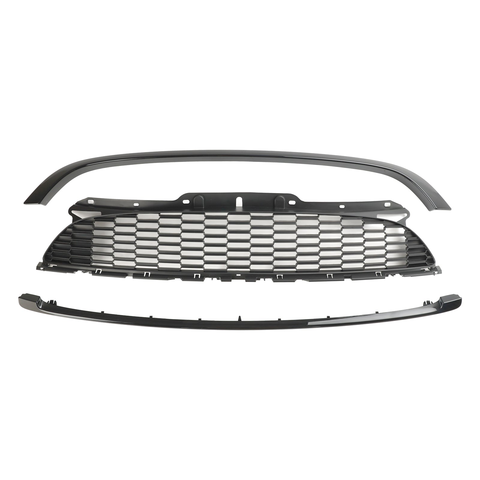 MINI R59 Cooper S & JCW 2-deurs roadster 2012-2015 3-delige glanzend zwarte frontgrille