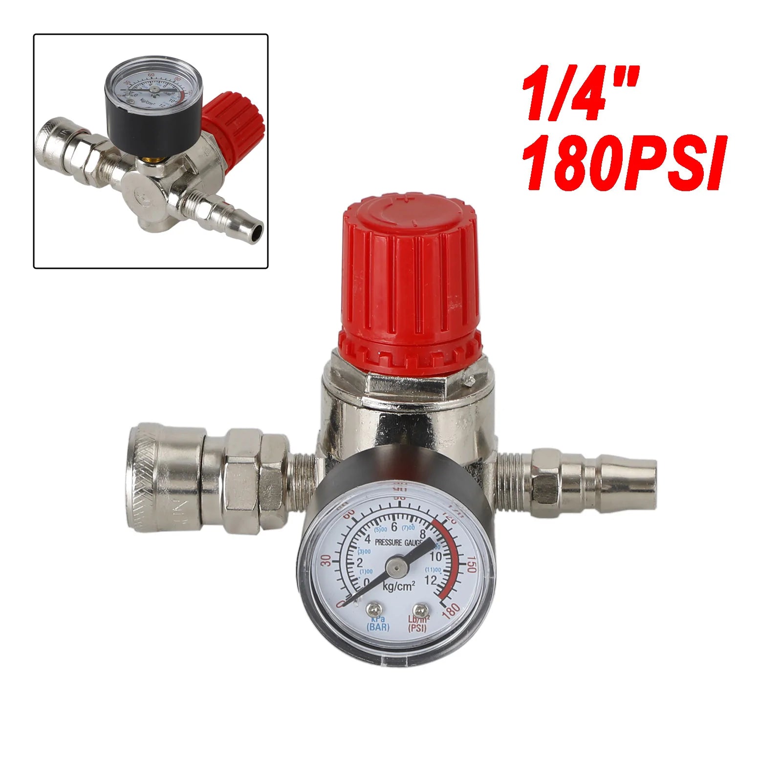 Compressor de ar 1/4" Válvula de controle do interruptor do manômetro do regulador 175 psi