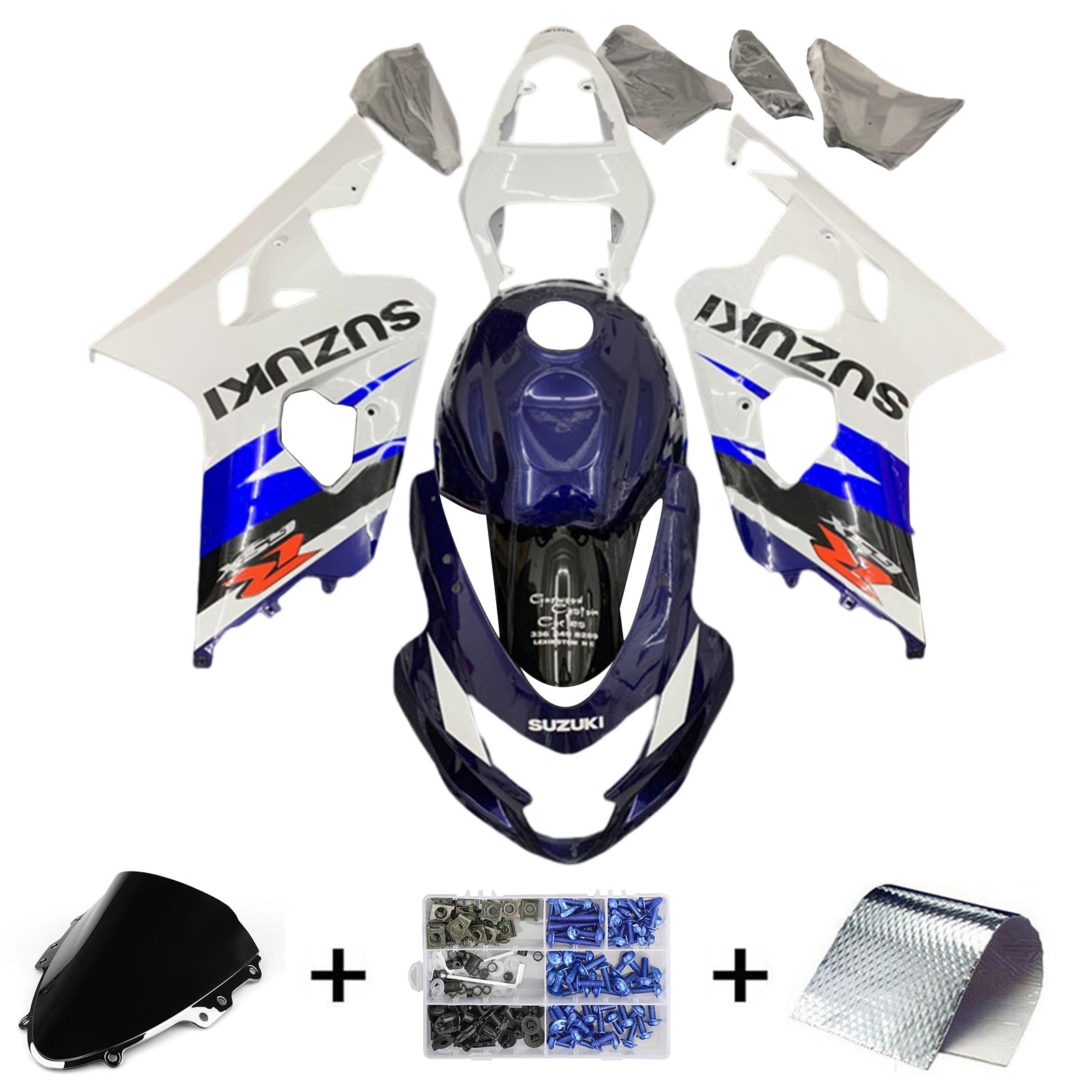 2004-2005 Suzuki GSXR 600/750 K4 Kit de carénage Bodywork Abs en plastique