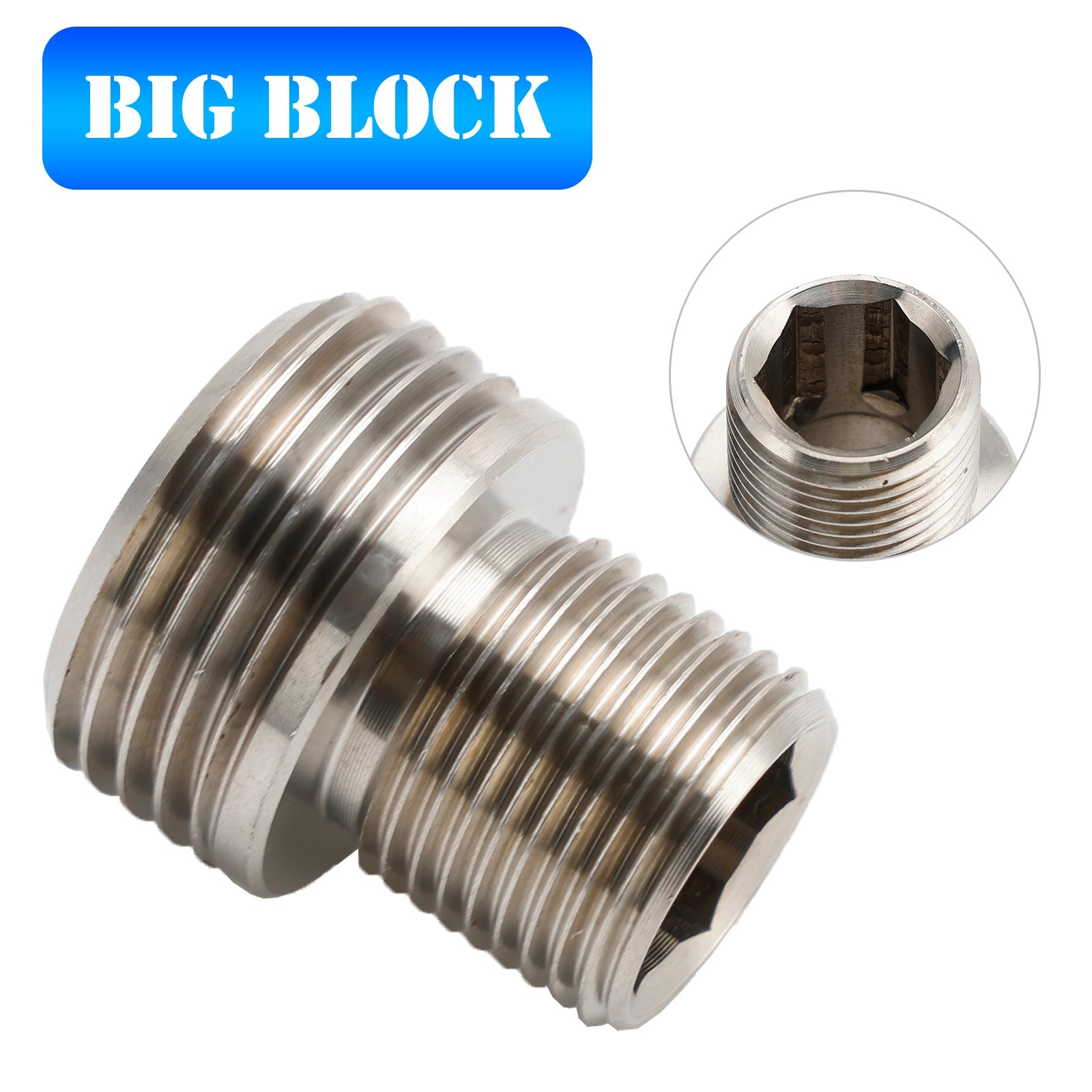 Big Block Oil Filter Insert Adapter BBF 429 460 385 Series 400m for Ford