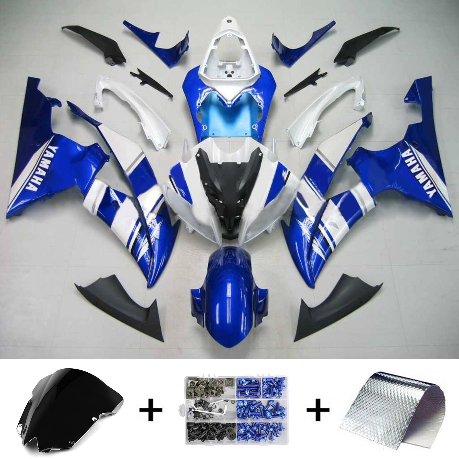 2008-2016 Yamaha YZF 600 R6 Amotopart Kit de carenado de inyección Carrocería Plástico ABS # 144