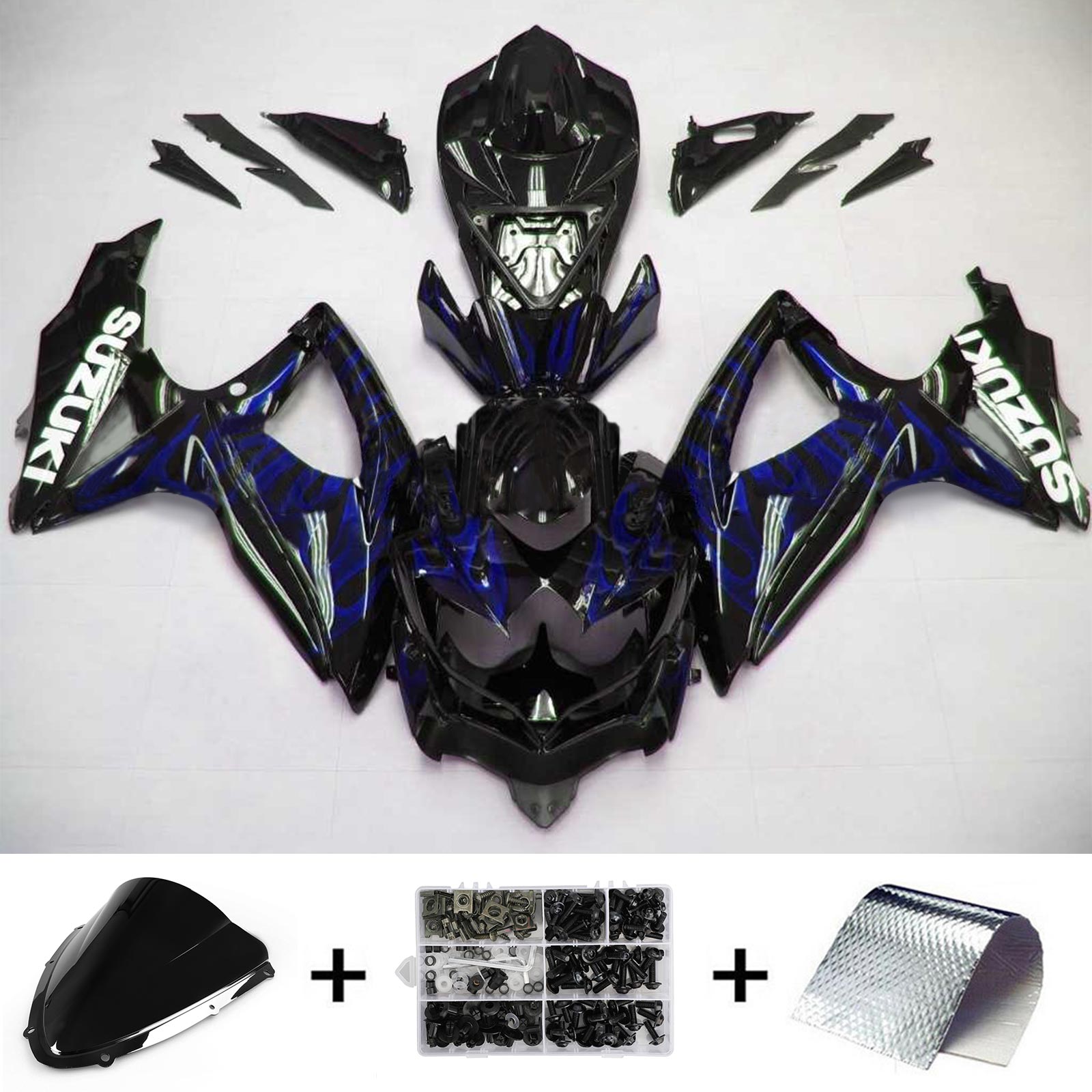 2008-2010 Suzuki GSXR 600/750 K8 Injeksjon Fairing Kit karosseri plast abs ABS