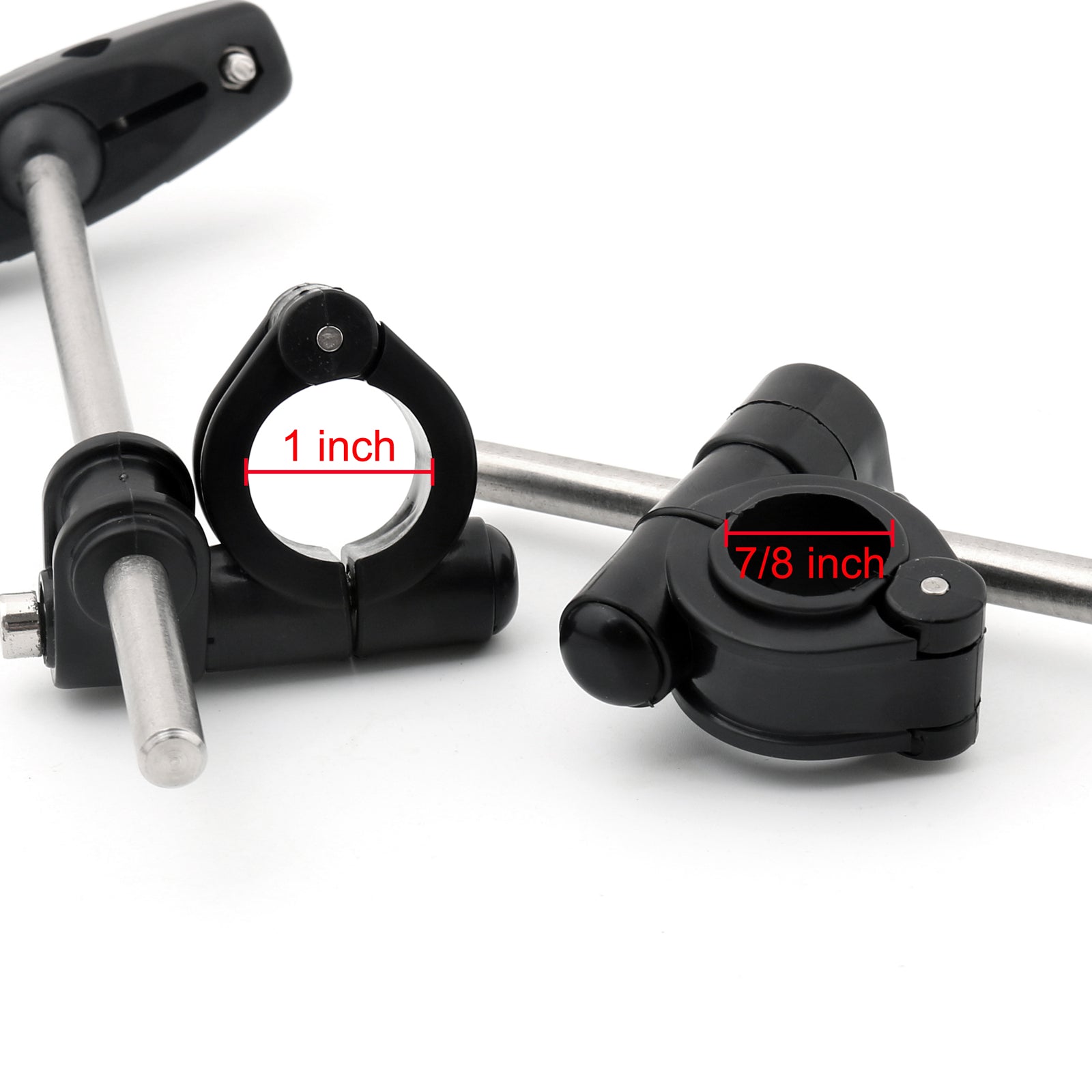 Harley svart universal motorcykelvindruta 7/8" & 1" Styrfäste