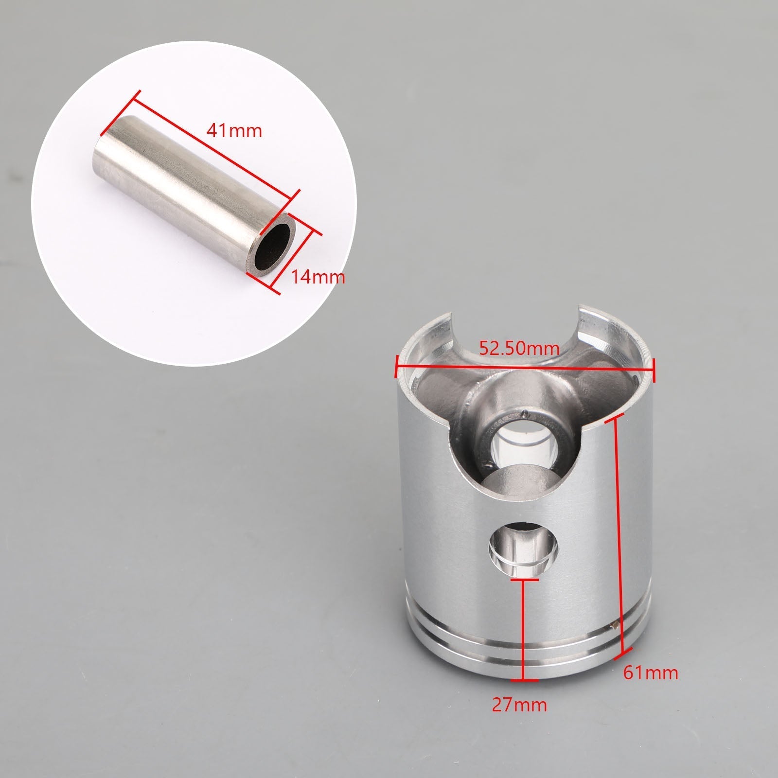Kit De Clip De Pasador De Anillo De Pistón 0,50 O/S 52,50 Mm Para Yamaha Ag100 Dx100 Yb100 Lt2 Lt3