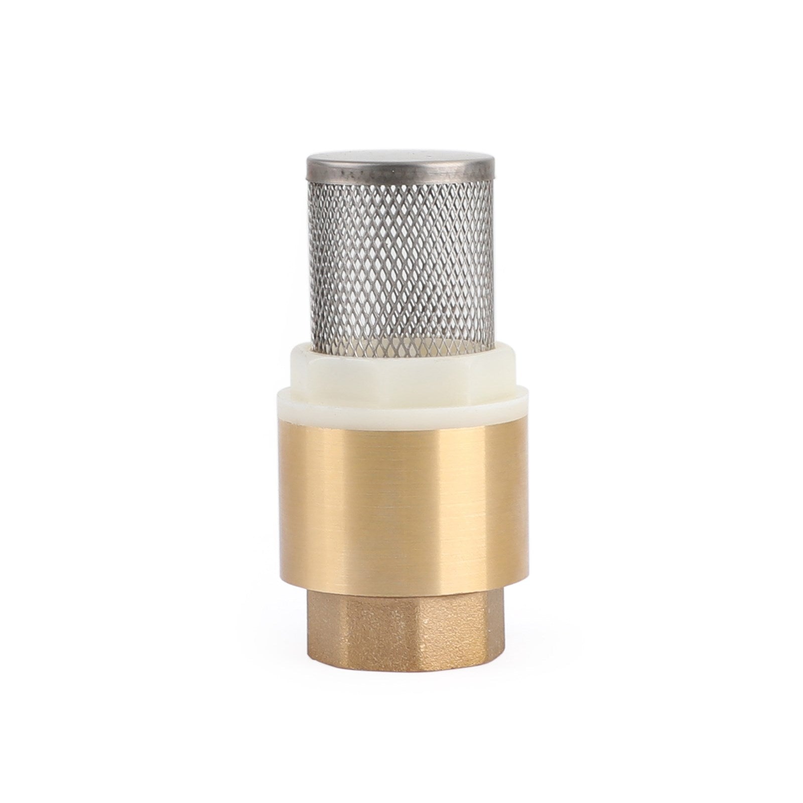 3/4" NPT Inline Check Foot Valve Brass Spring Loaded With Filter 200 PSI