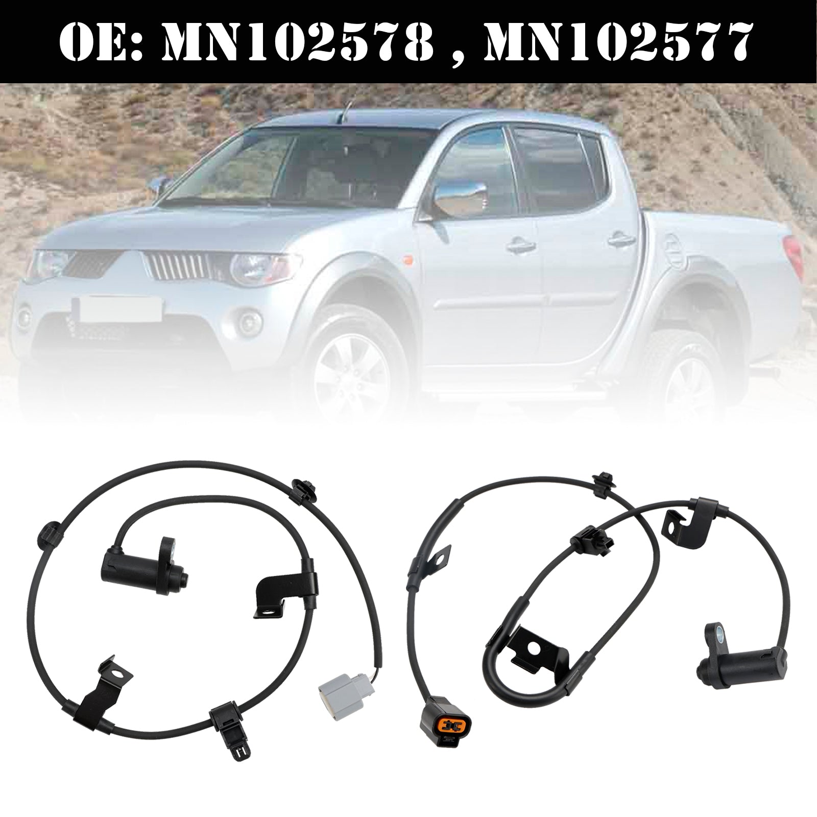 Mitsubishi L200 2.5DID B40 2X ABS Hjulhastighetssensor Bak Vänster & Rätt