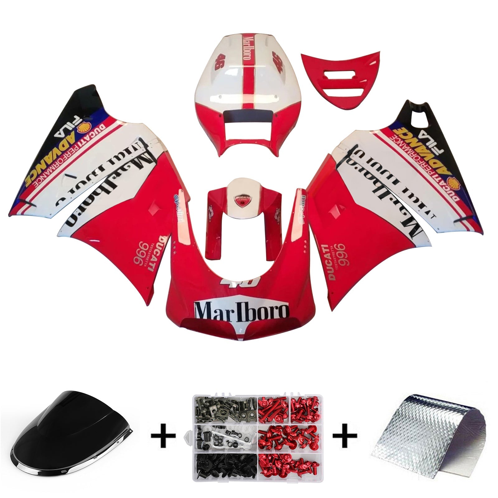 1996-2002 Ducati 996 748 916 998 FAIRING KIT BOODYWORK ABS #103
