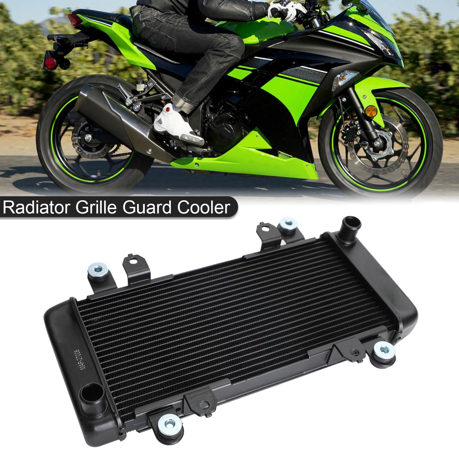 Radiator Guard kjøligere kjøling for Kawasaki Ninja 300 EX300 EX 300 2013-2017 Generisk
