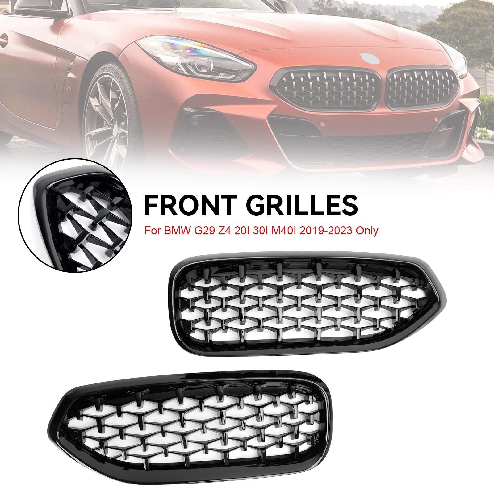 BMW G29 Z4 2019-2023 Diamond Blift Black Front Kidney Grill Grille