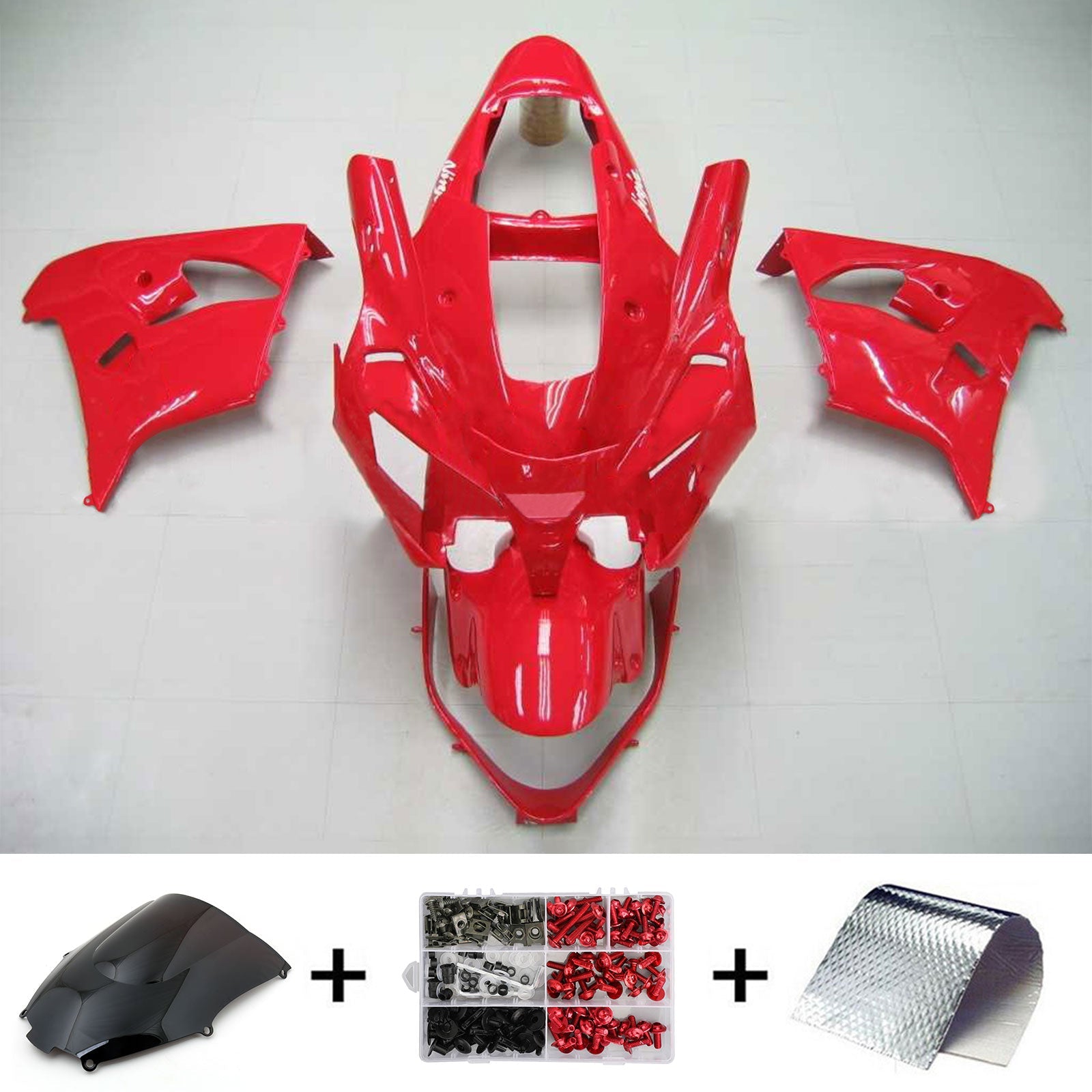 2002-2003 Kawasaki ZX9R Injeksjon Fairing Kit Bodywork Plastic ABS #102