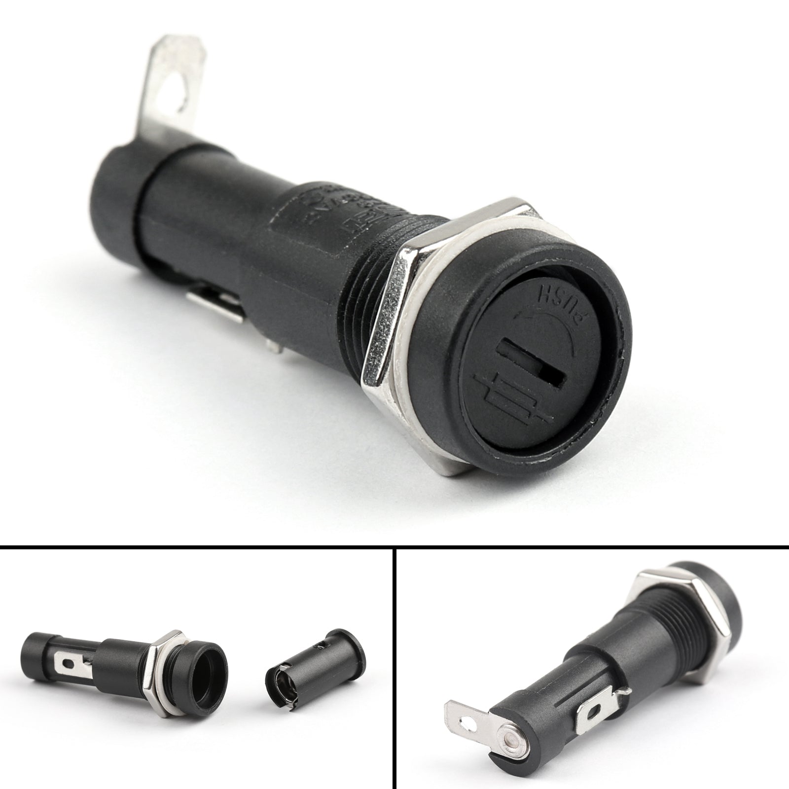 1PCS SCI R3-9A Panel Mount Chassis sikringsholder for 6x30mm glass sikringer 15A 250V