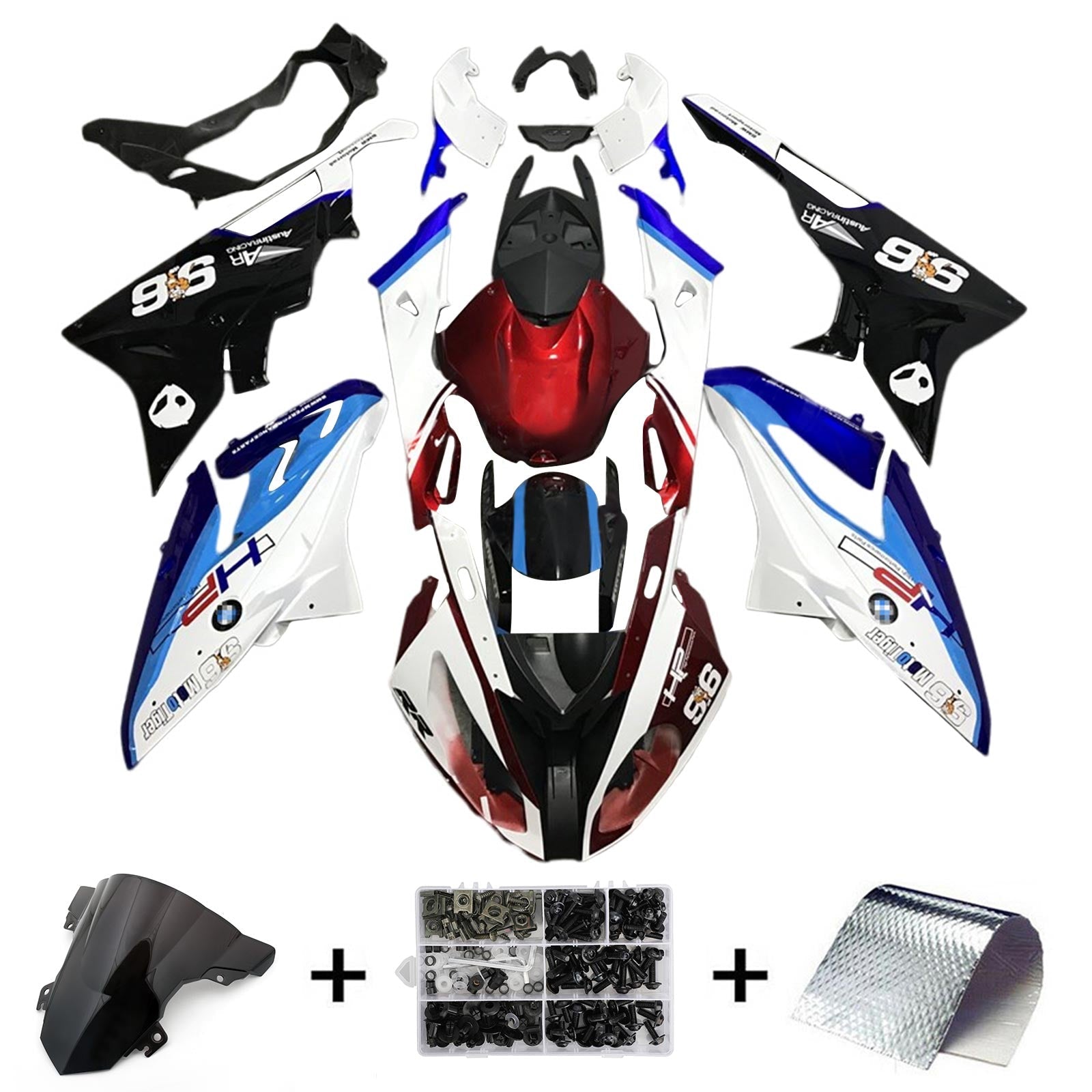 2015-2016 BMW S1000RR Kit Carénage Carrosserie Plastique ABS
