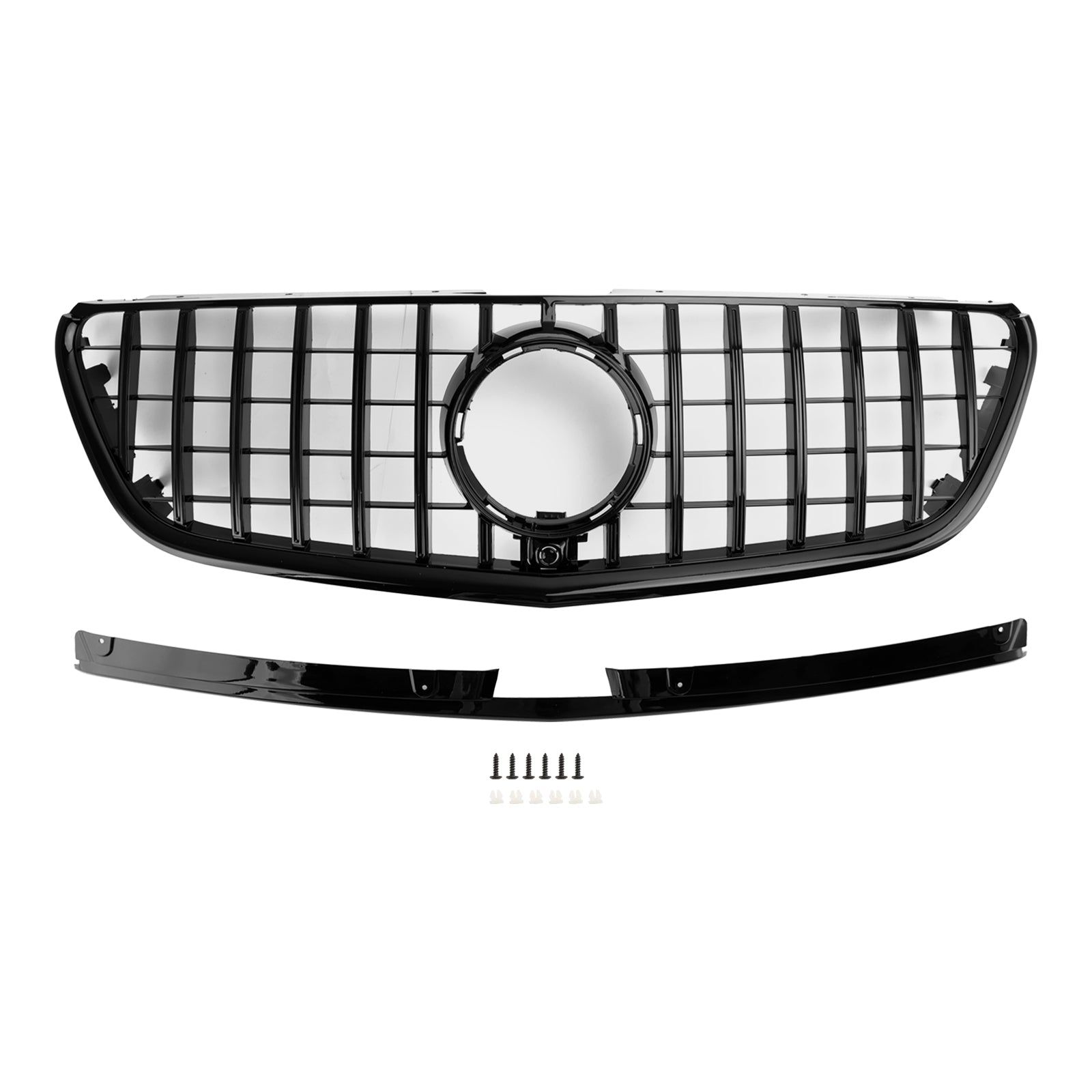 2015-2019 Vito W447 Mercedes GT-stijl glanzend zwarte voorbumpergrille