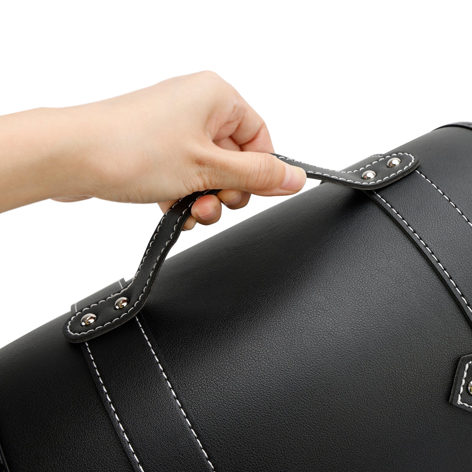 Zadeltas Zijopbergtas Gereedschapstas Universeel Snelsluiting Pu Voor Motor Bruin