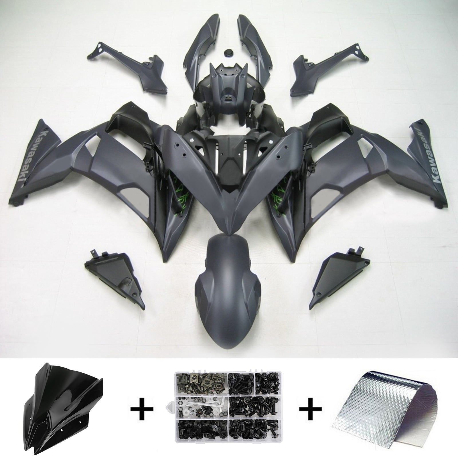 2017-2019 Kawasaki ER6F/Ninja650R Amotopart Injeksjon Fairing Kit Bodywork Plastic ABS #101