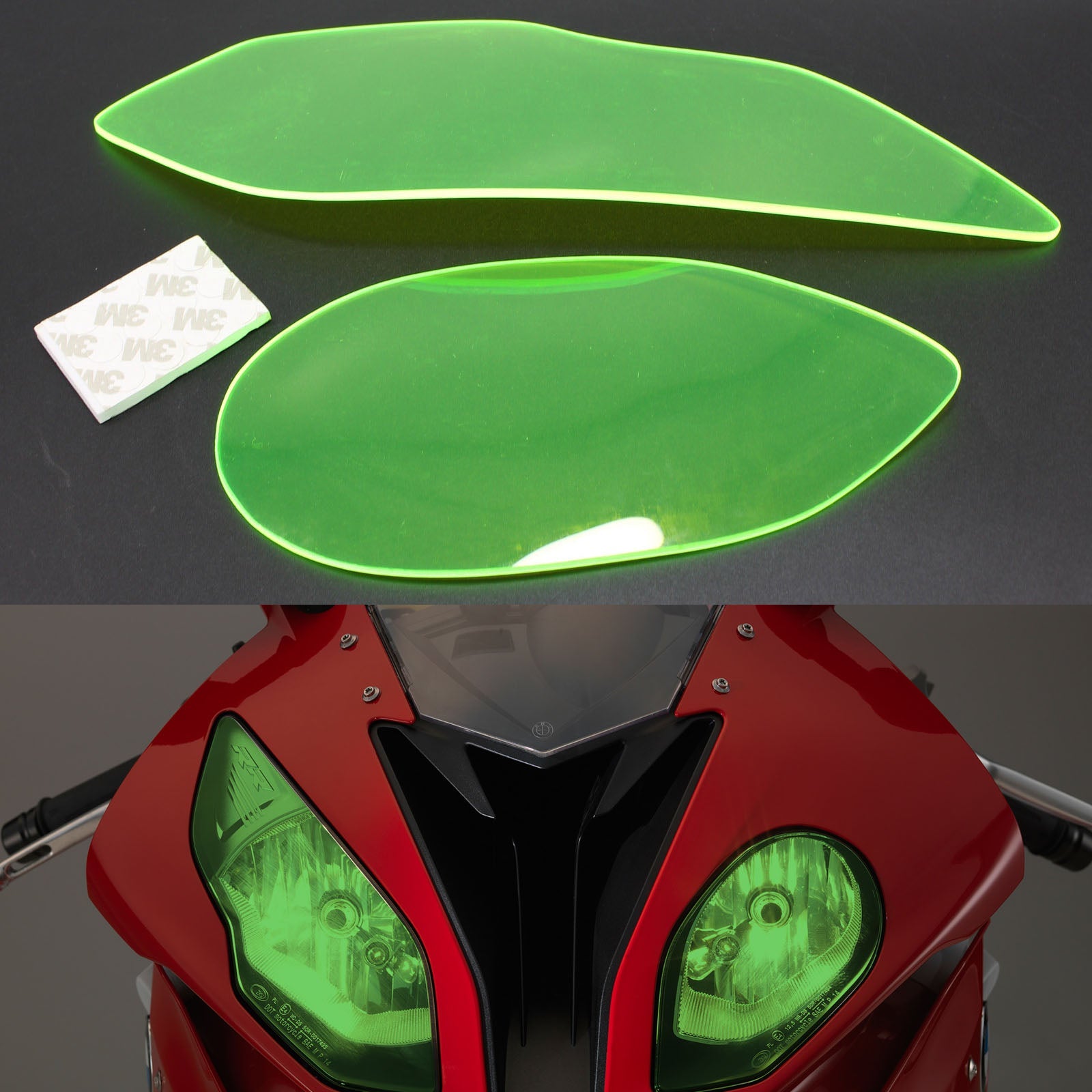 Lente de lámpara delantera protección de lente de faro apto para Bmw S1000Rr 2015-2018 humo genérico