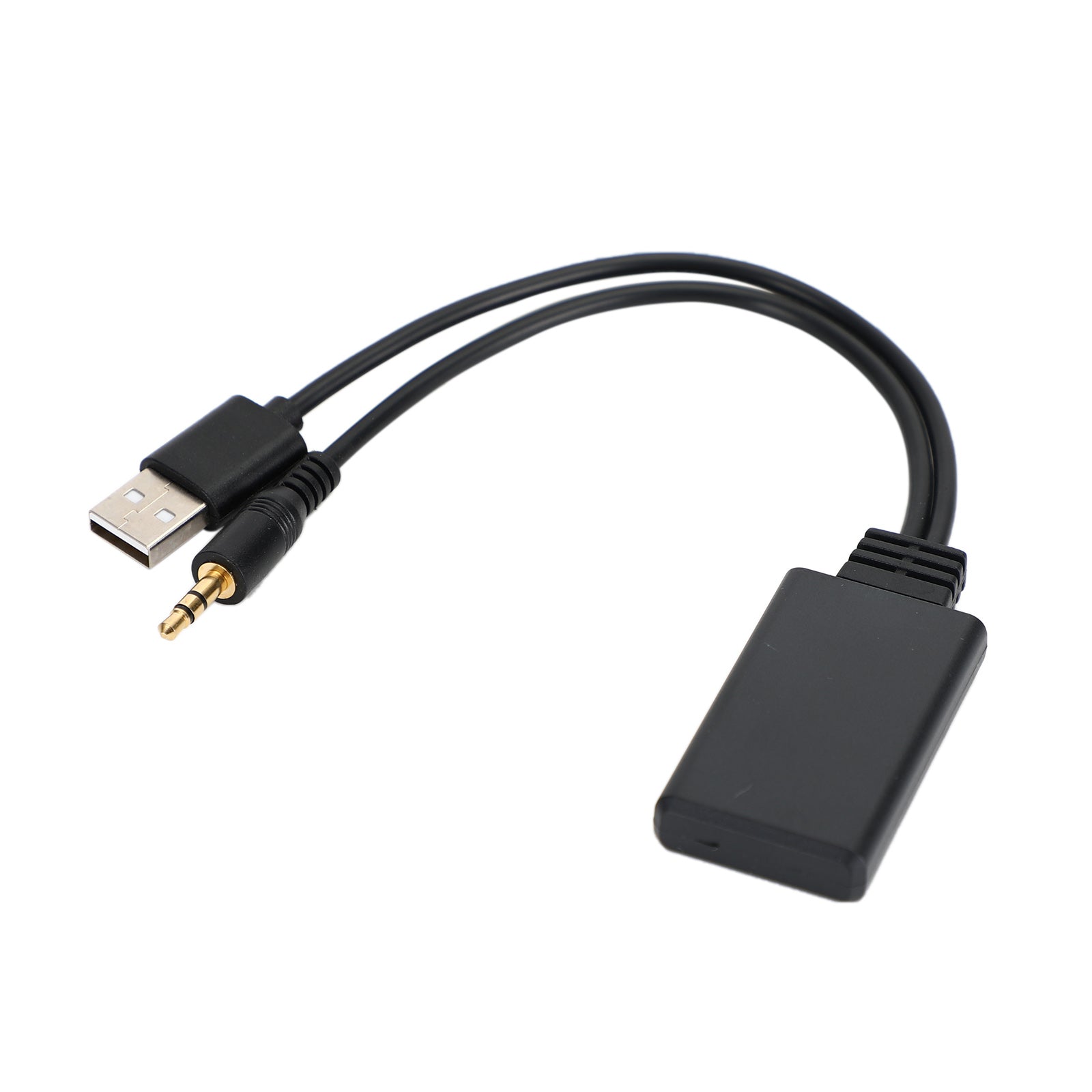 Receptor Bluetooth V3.0 Para Coche, Adaptador Audio Auxiliar 3.5mm, Negro, Instalación Fácil, Sin Marca