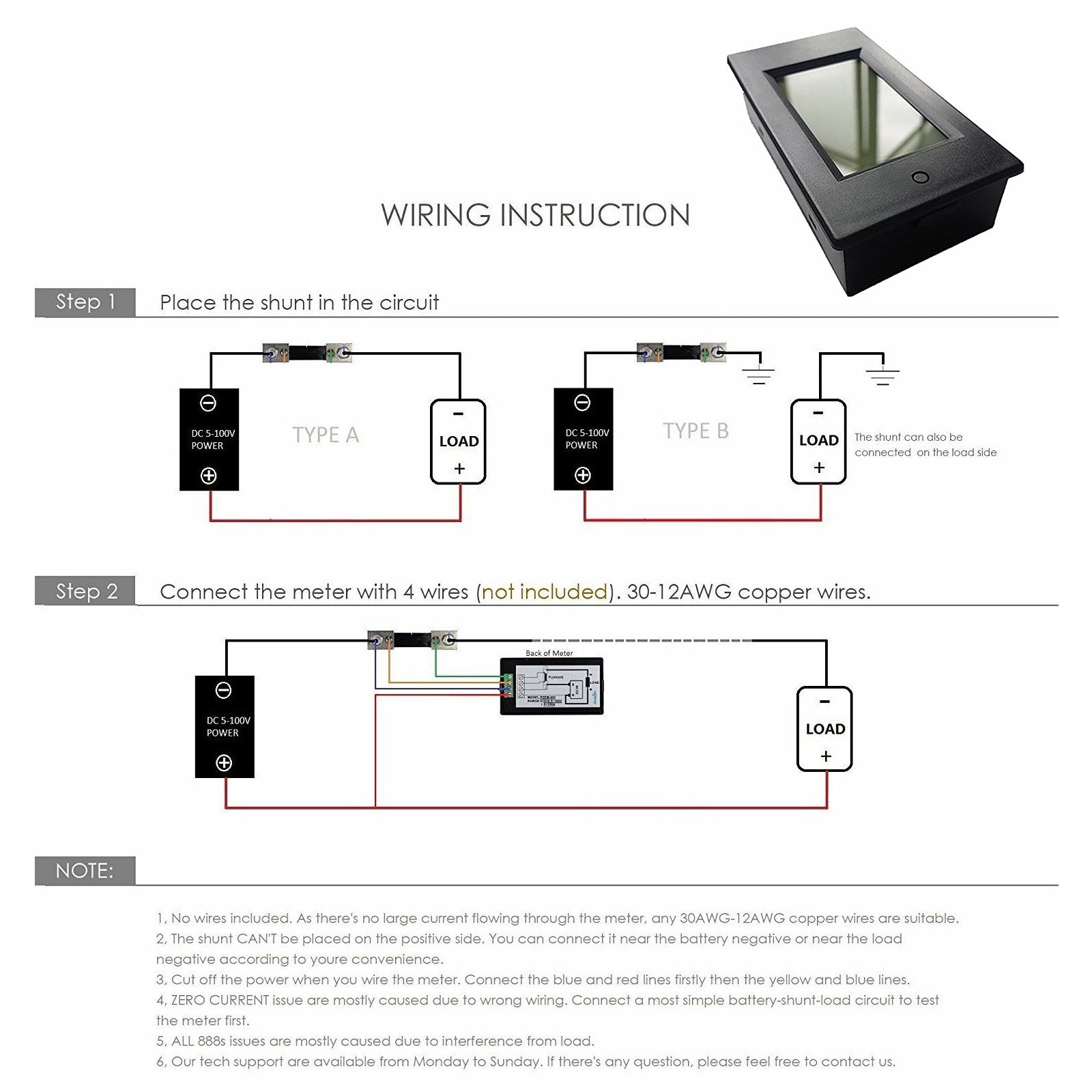 100a DC Digital Watt KWH prúdový merač energie ammeter voltmeter 100V