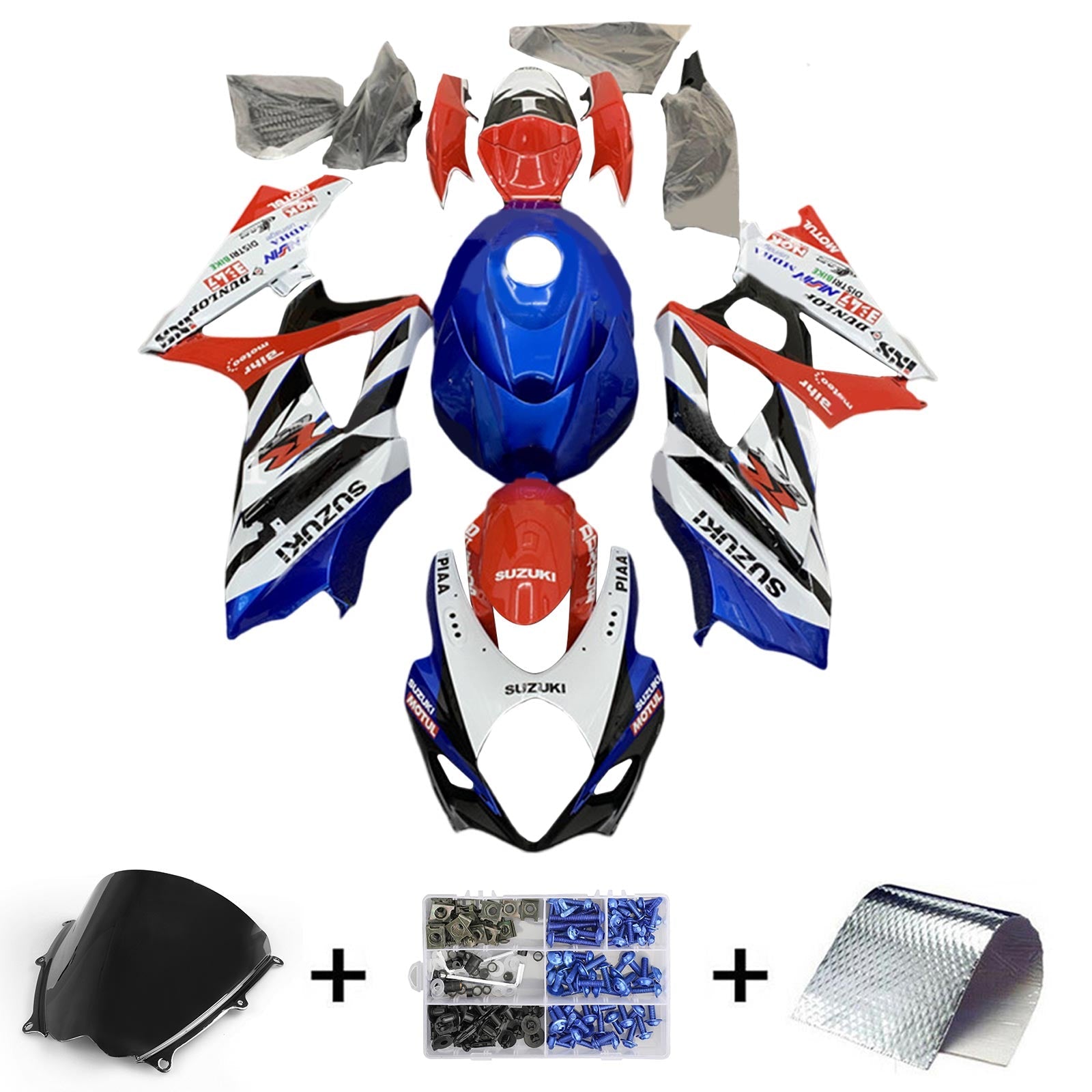 2007-2008 Suzuki gsxr1000 k7 kit de carénage kit de carrosserie en plastique