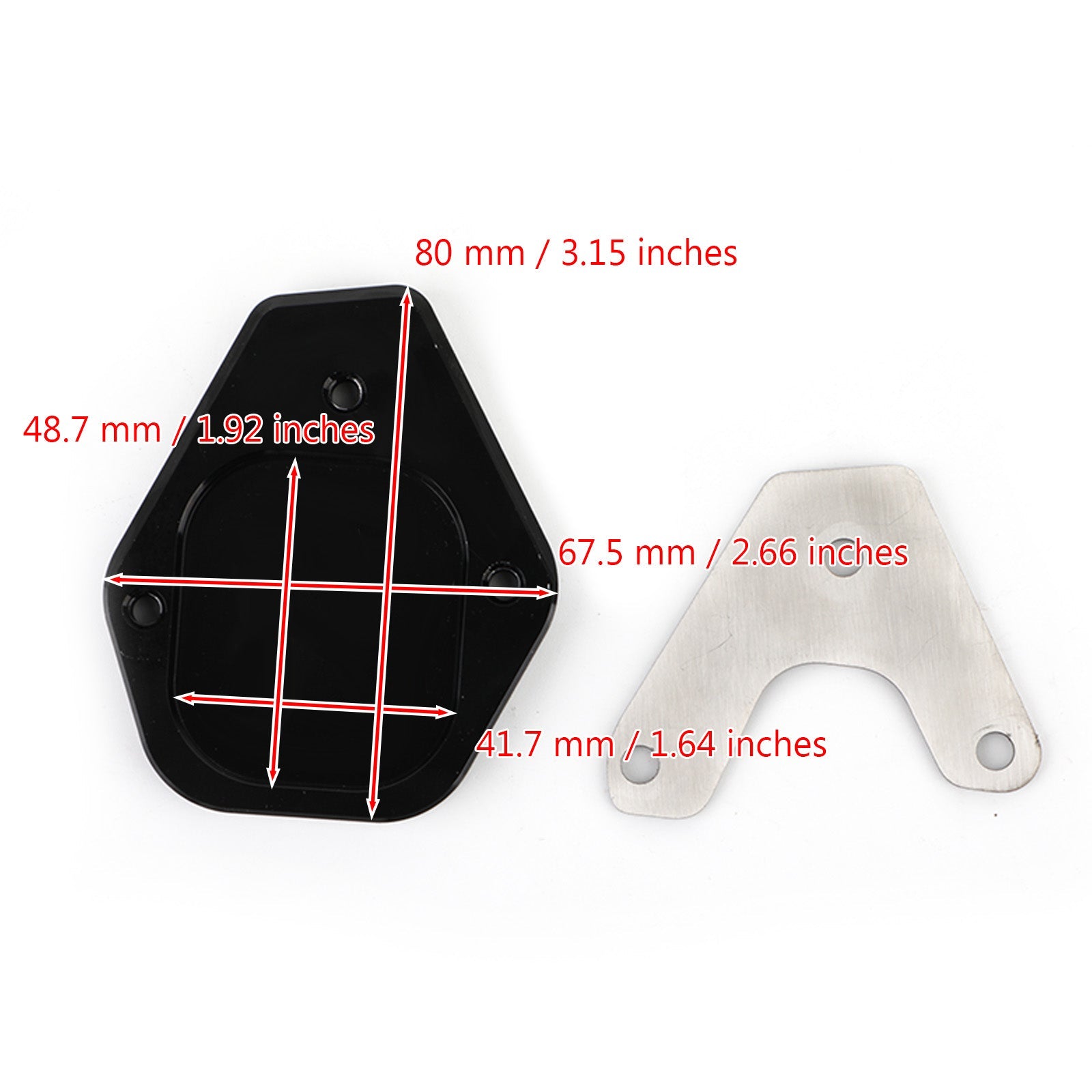 Motorsykkel kickstand forstørrer plate pad fit for Moto Guzzi V85TT 2020-2021 generisk
