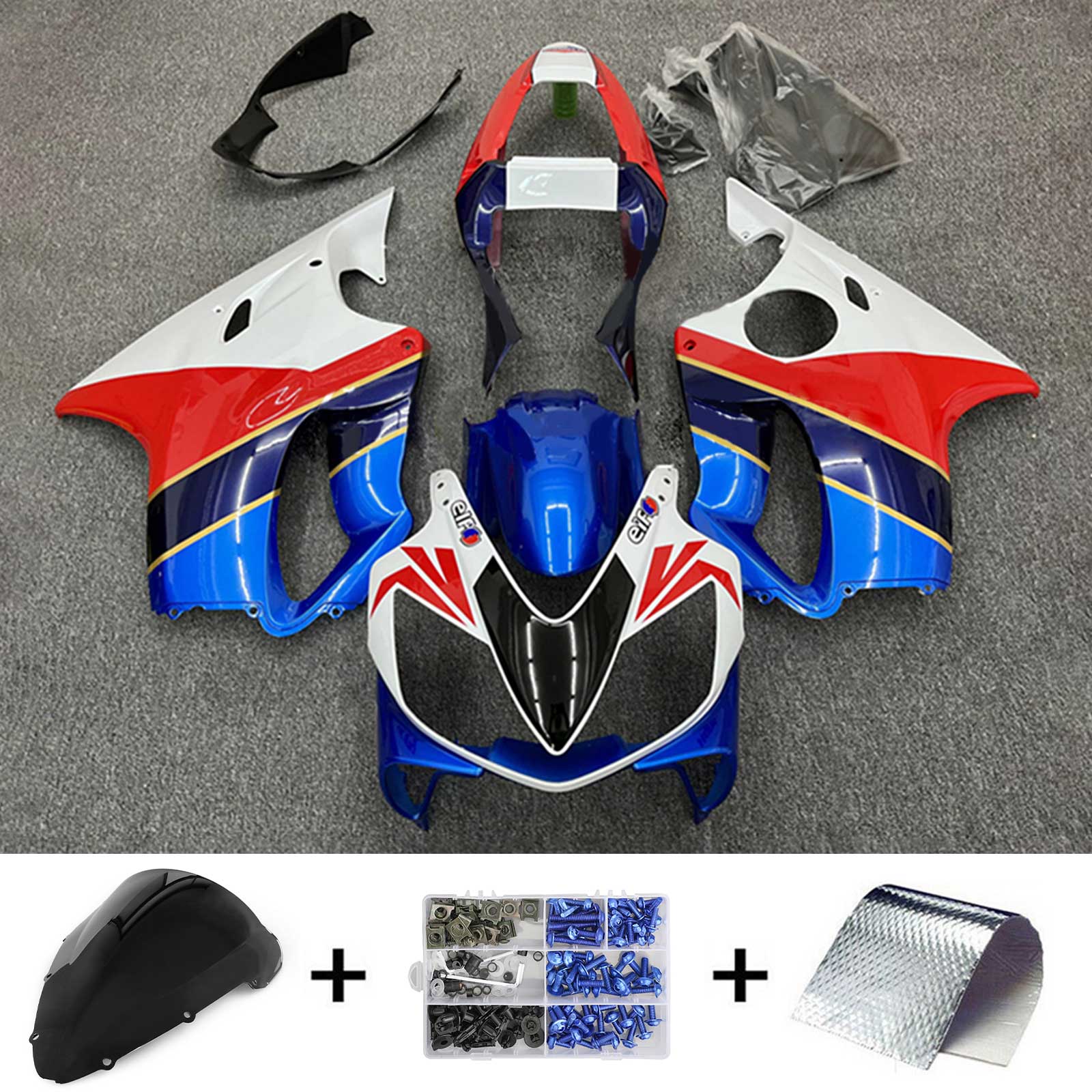 2001-2003 Honda CBR600 F4I Kit de camence d'injection Bodywork Plastic Abs # 138