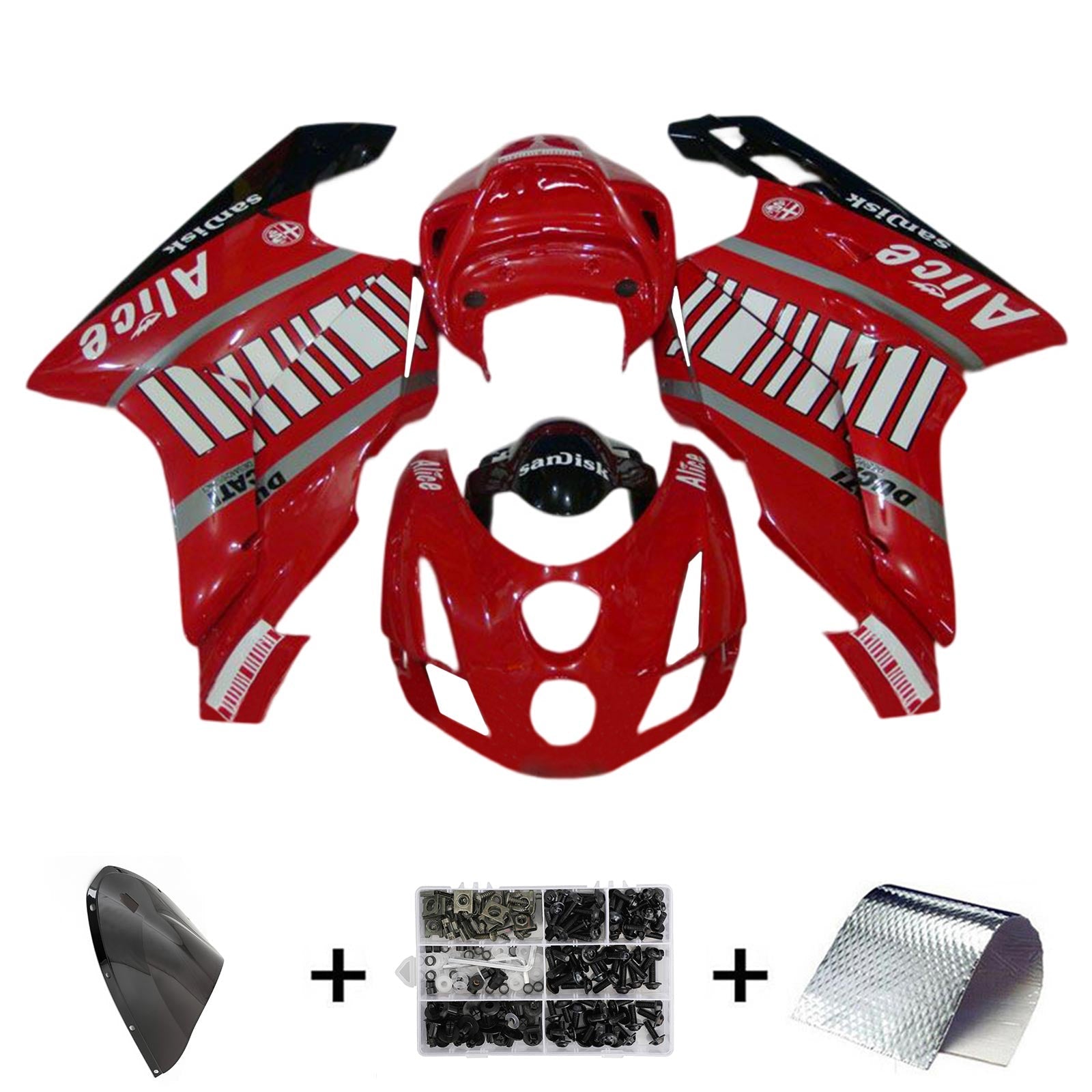 2003-2004 Ducati 999 749 Kit de carénage Kit Bodywork Abs