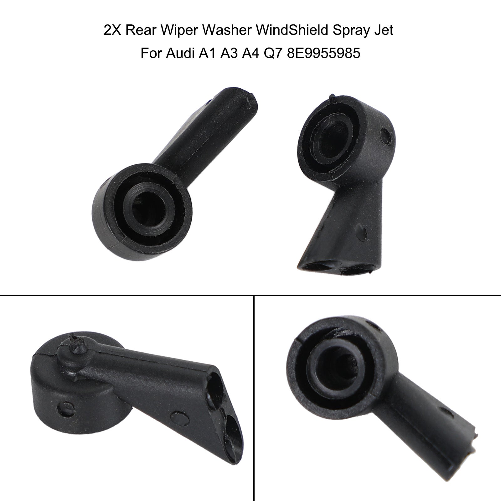 2x zadné stierače podložky na čelné sklo striekajúcej prúdu pre Audi A1 A3 A4 Q7 8E9955985 generic