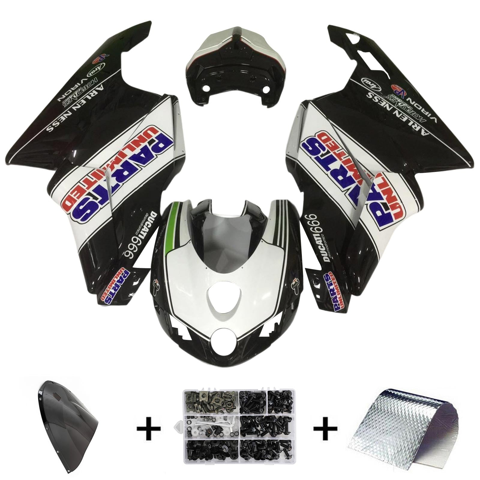 2003-2004 Ducati 999 749 Kit de carénage Kit Bodywork Abs