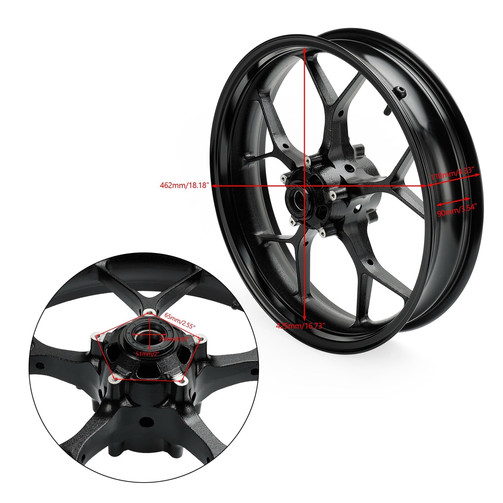 2017-2023 Honda CBR1000RR-R Fireblade/ABS Fronthjul Rim