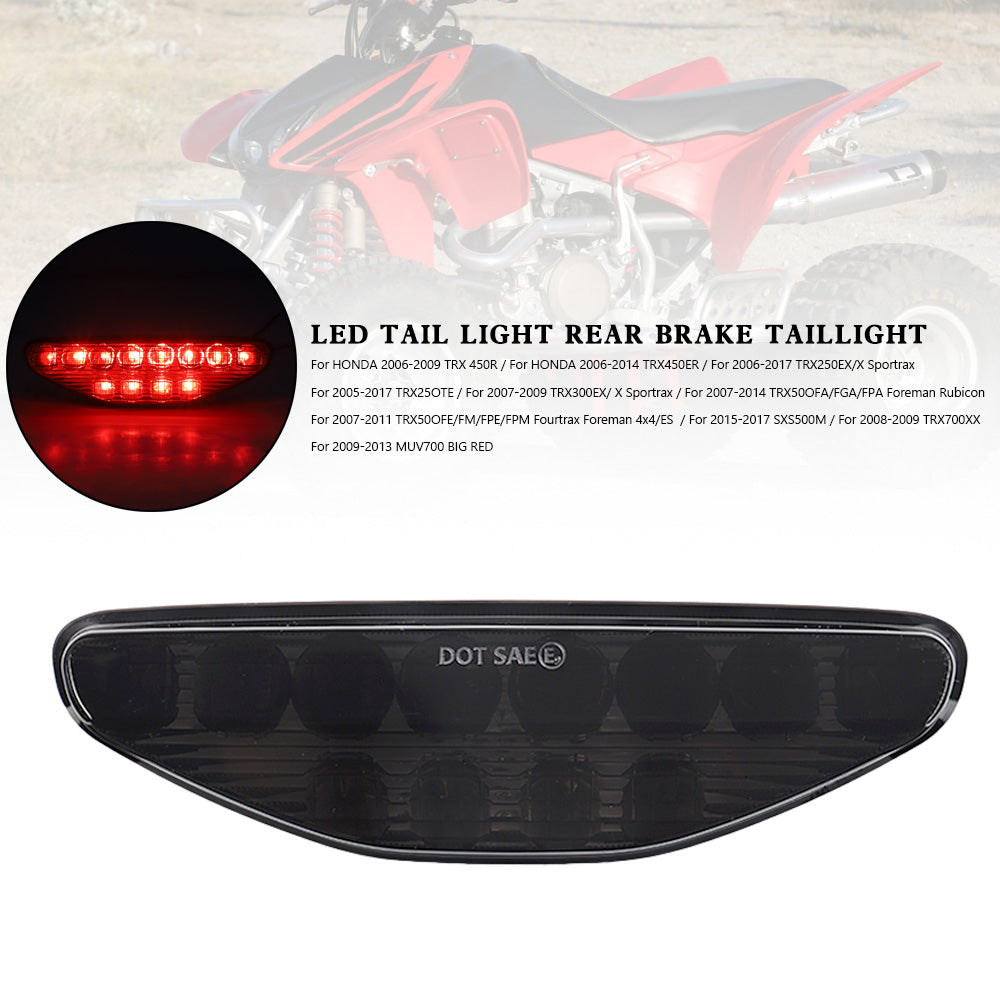 Feu arrière à LED pour HONDA TRX450R & TRX450ER 2006-2014 Noir